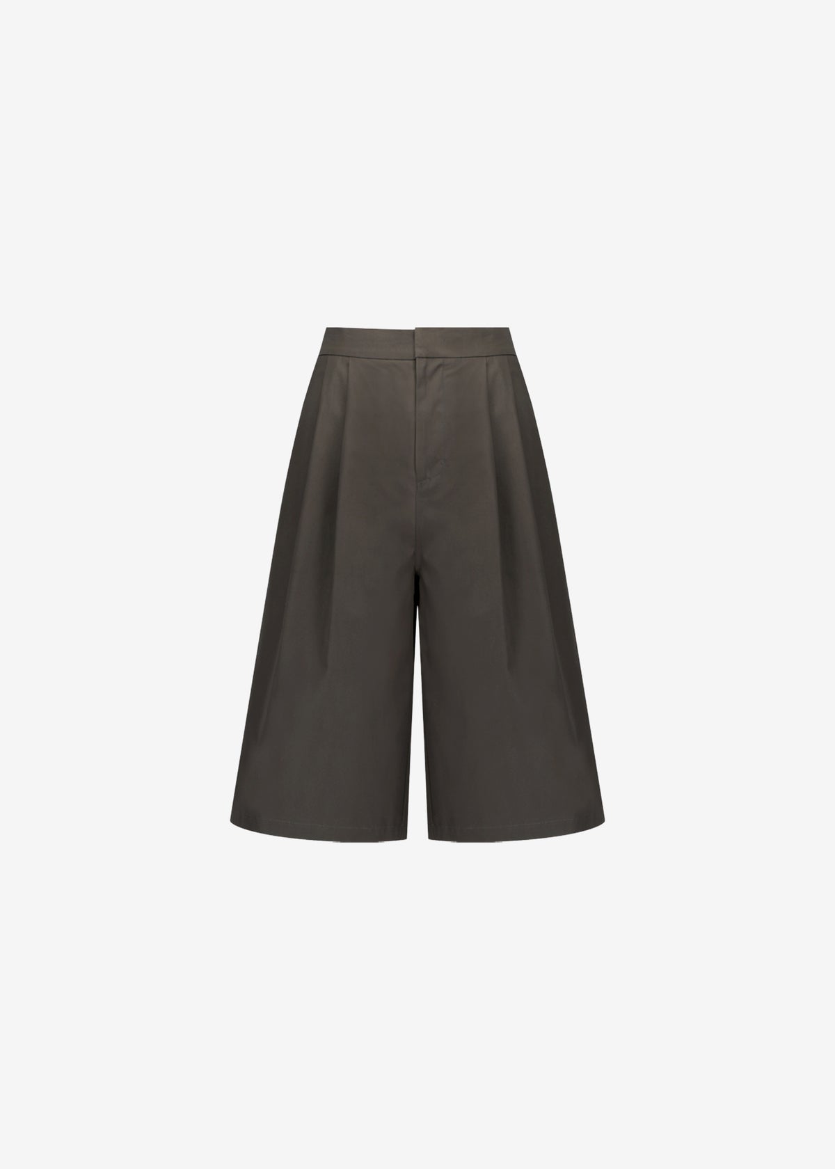 Amomento Two Tuck Wide Shorts - Brown - 8