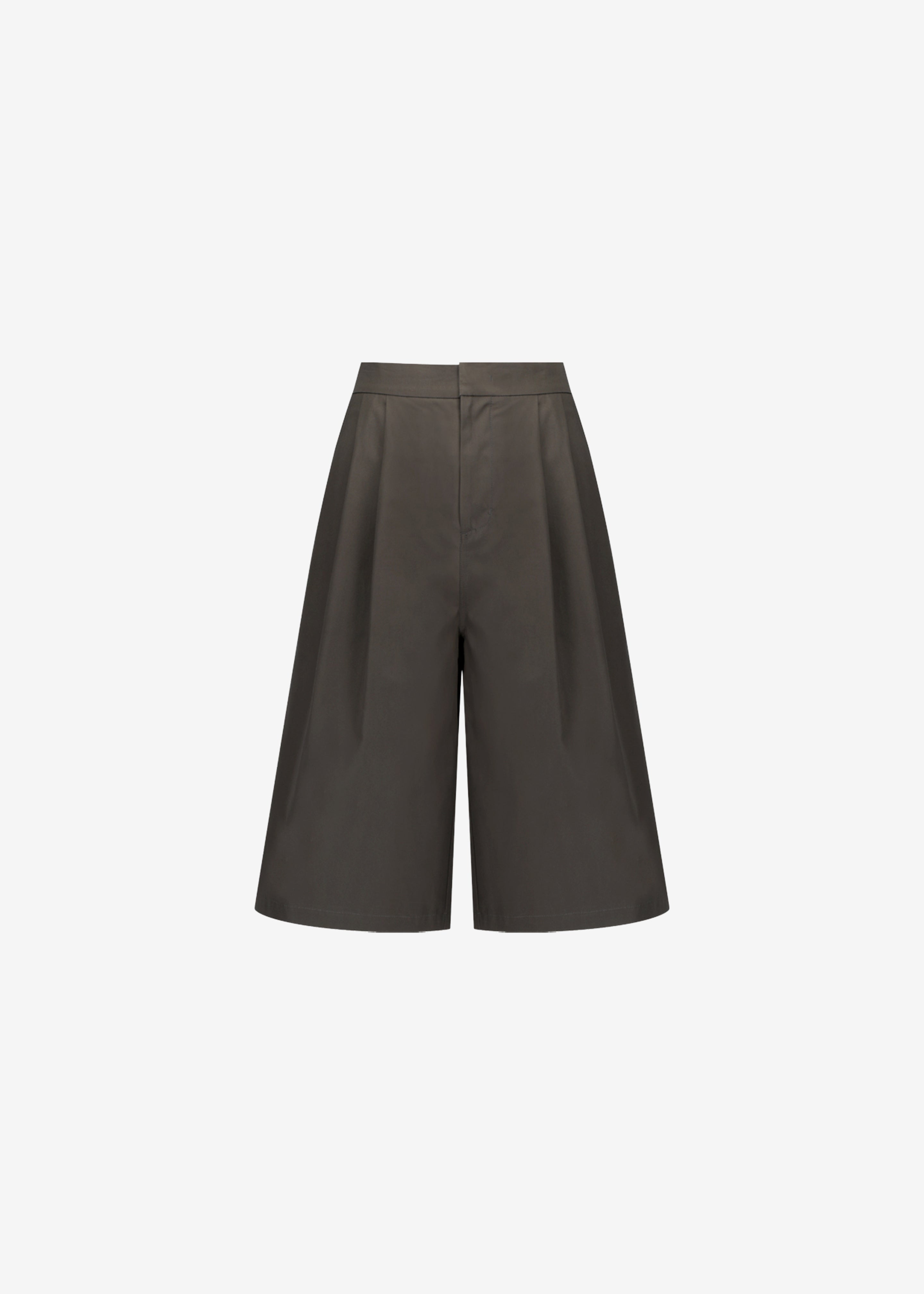 Amomento Two Tuck Wide Shorts - Brown - 8