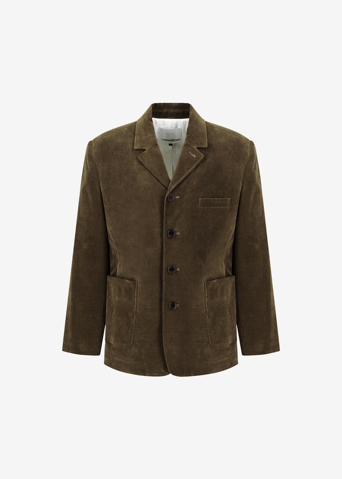 Amomento Velvet Oversized Jacket - Khaki