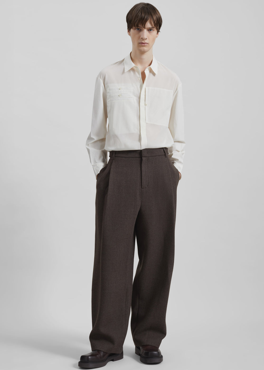 Amomento Wool Martin Pants - Brown - 1