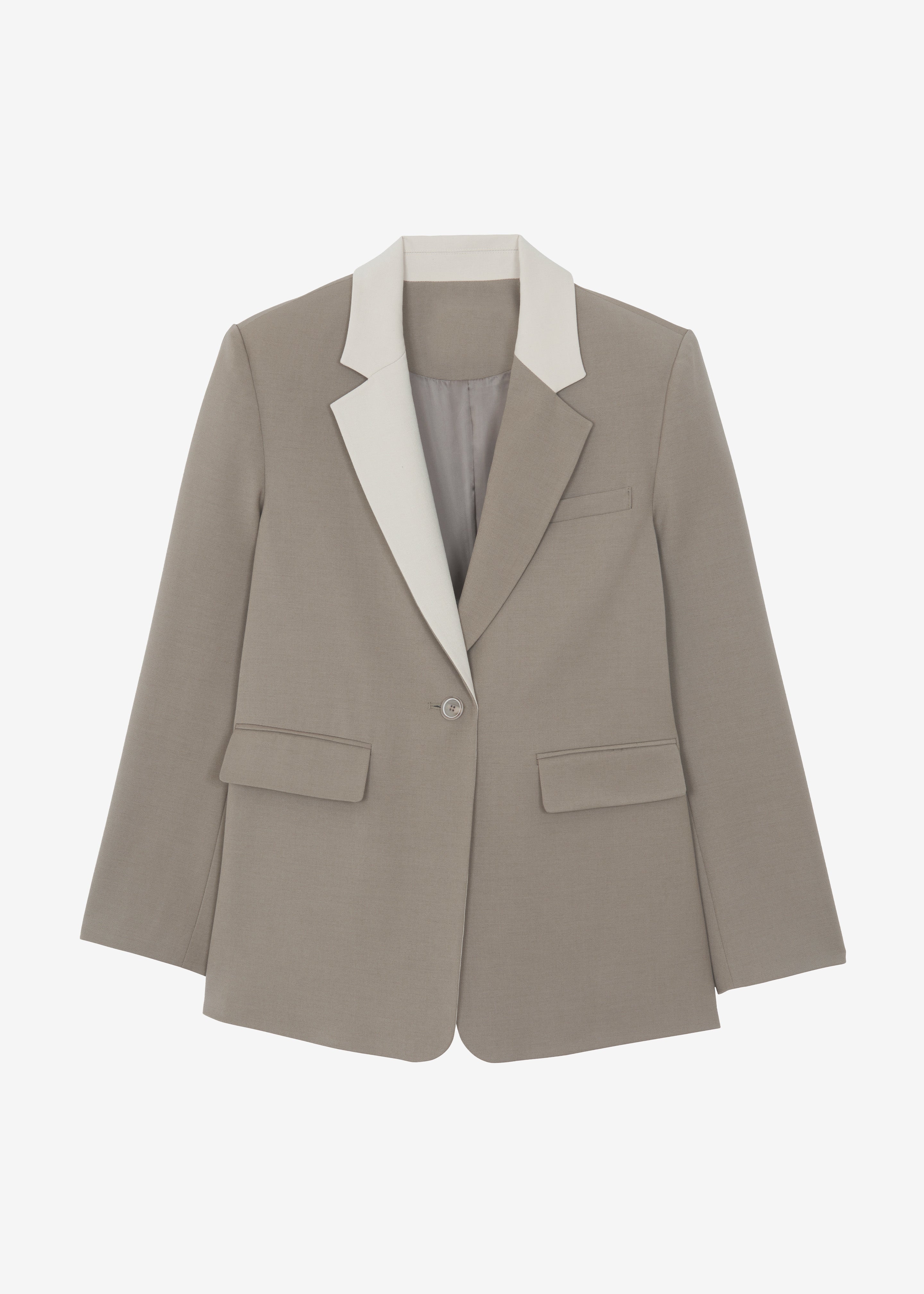 Amos Color Block Blazer - Khaki - 9