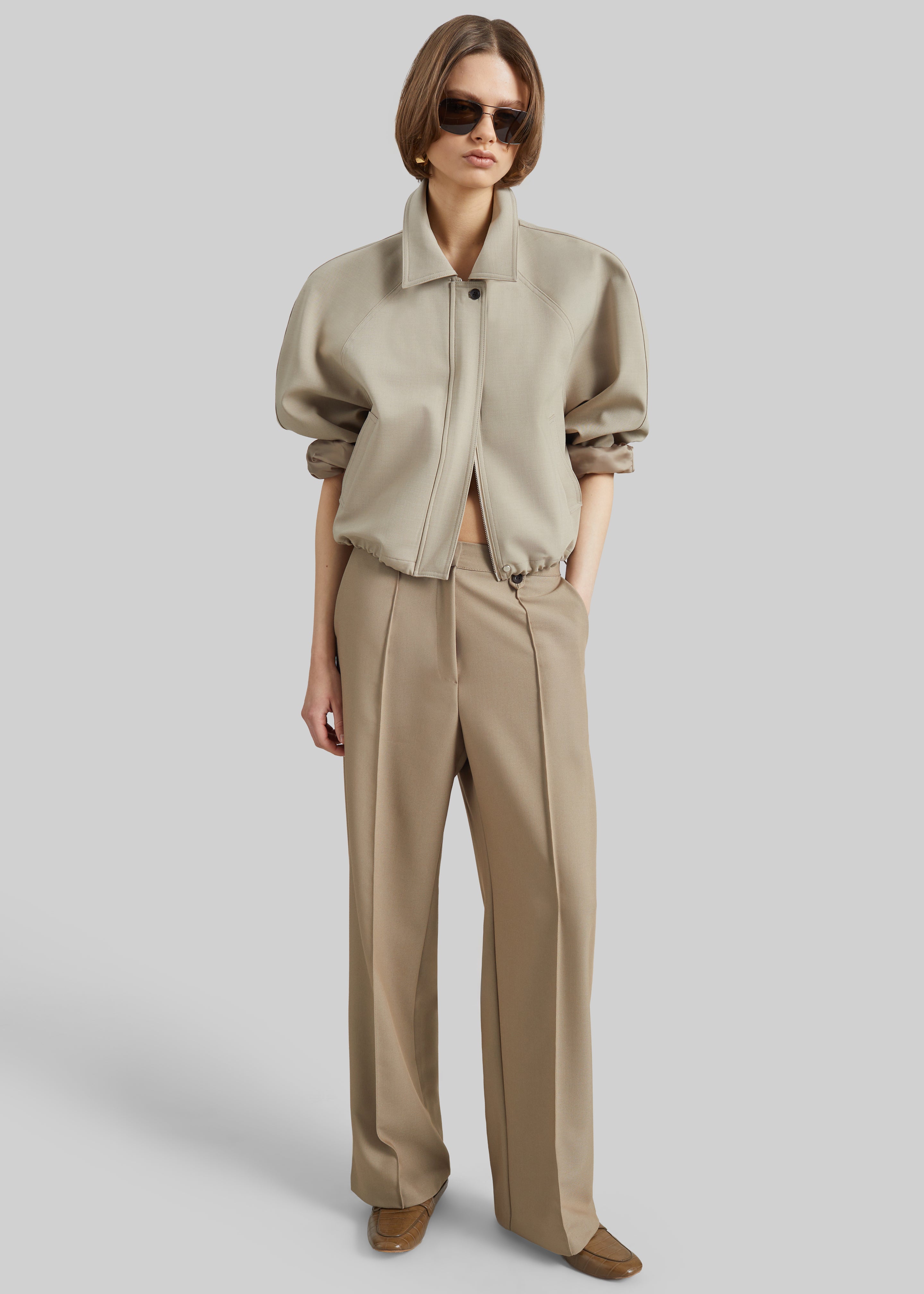 Ancona Curved Blouson - Beige - 2