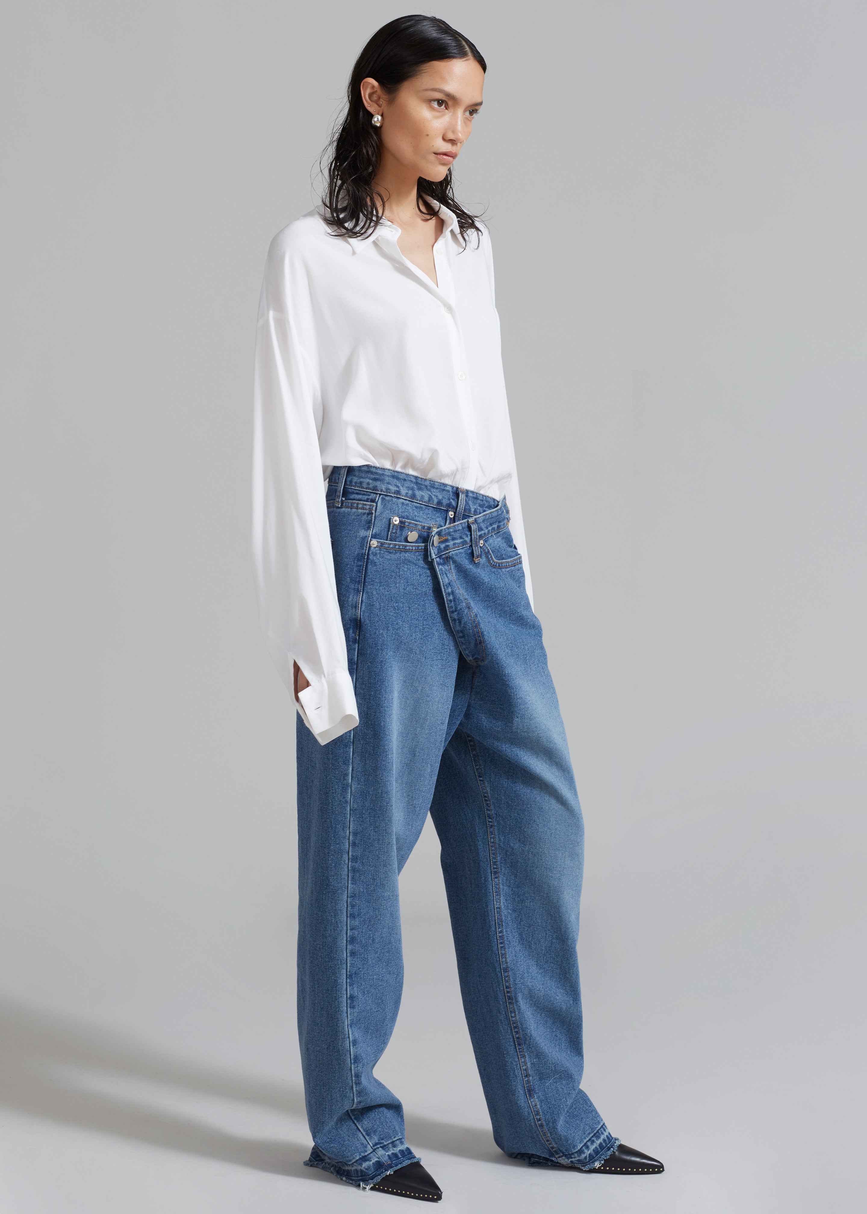 Andrea Denim Pants - Medium Wash – The Frankie Shop