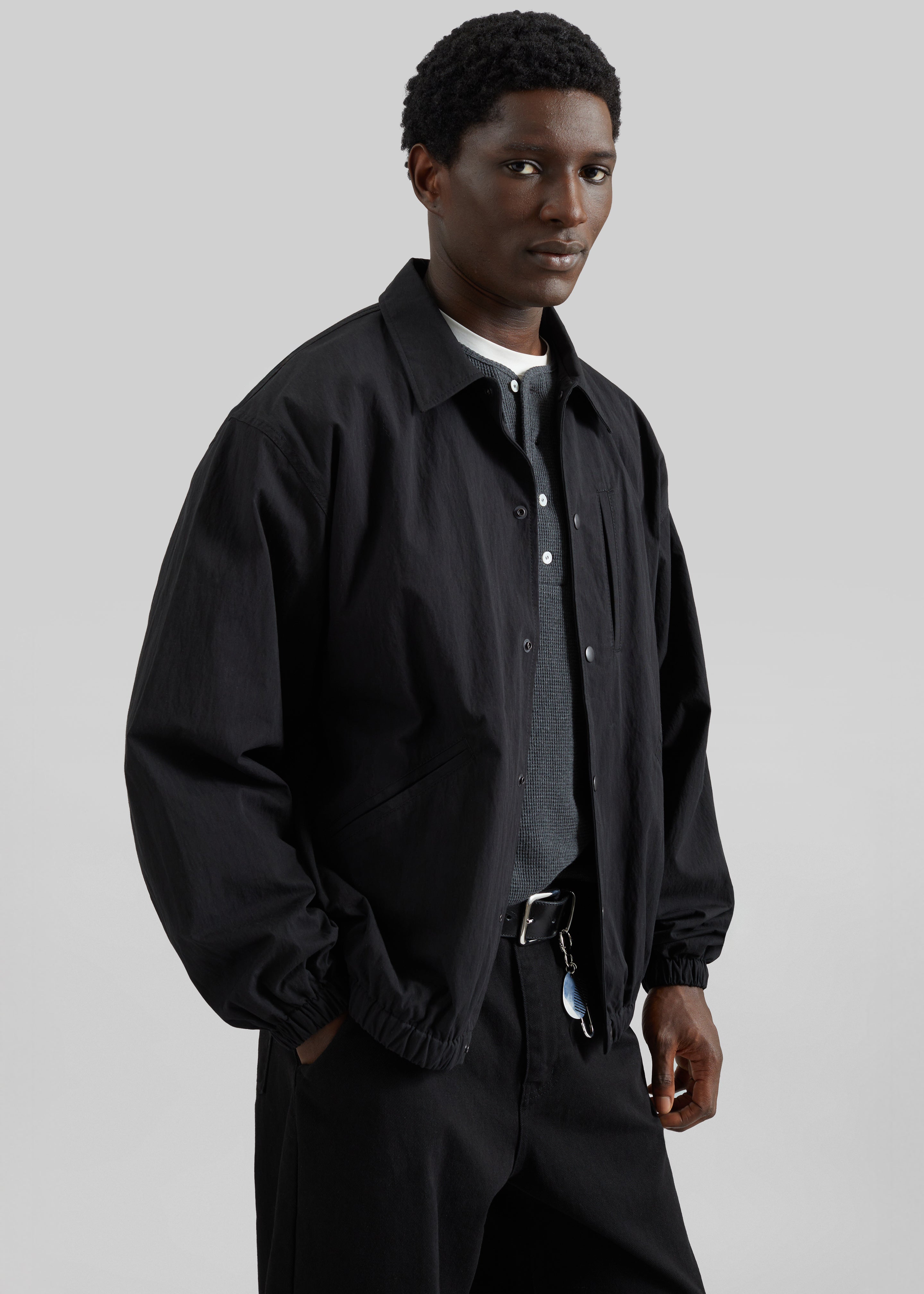 Andres Coach Jacket - Black – The Frankie Shop