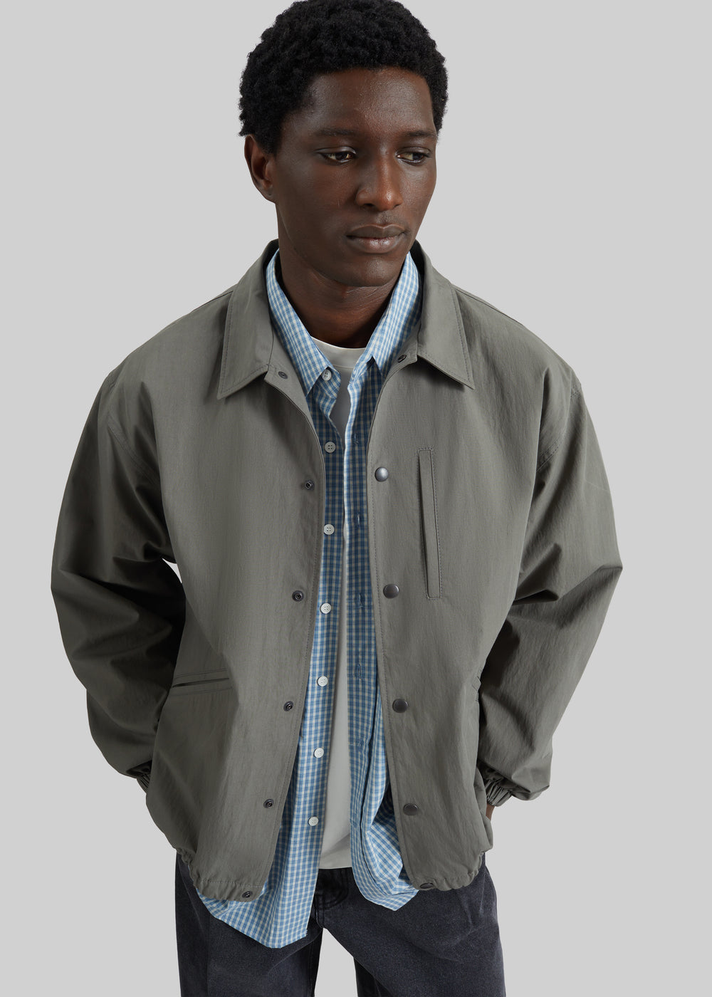 Andres Coach Jacket - Pale Olive