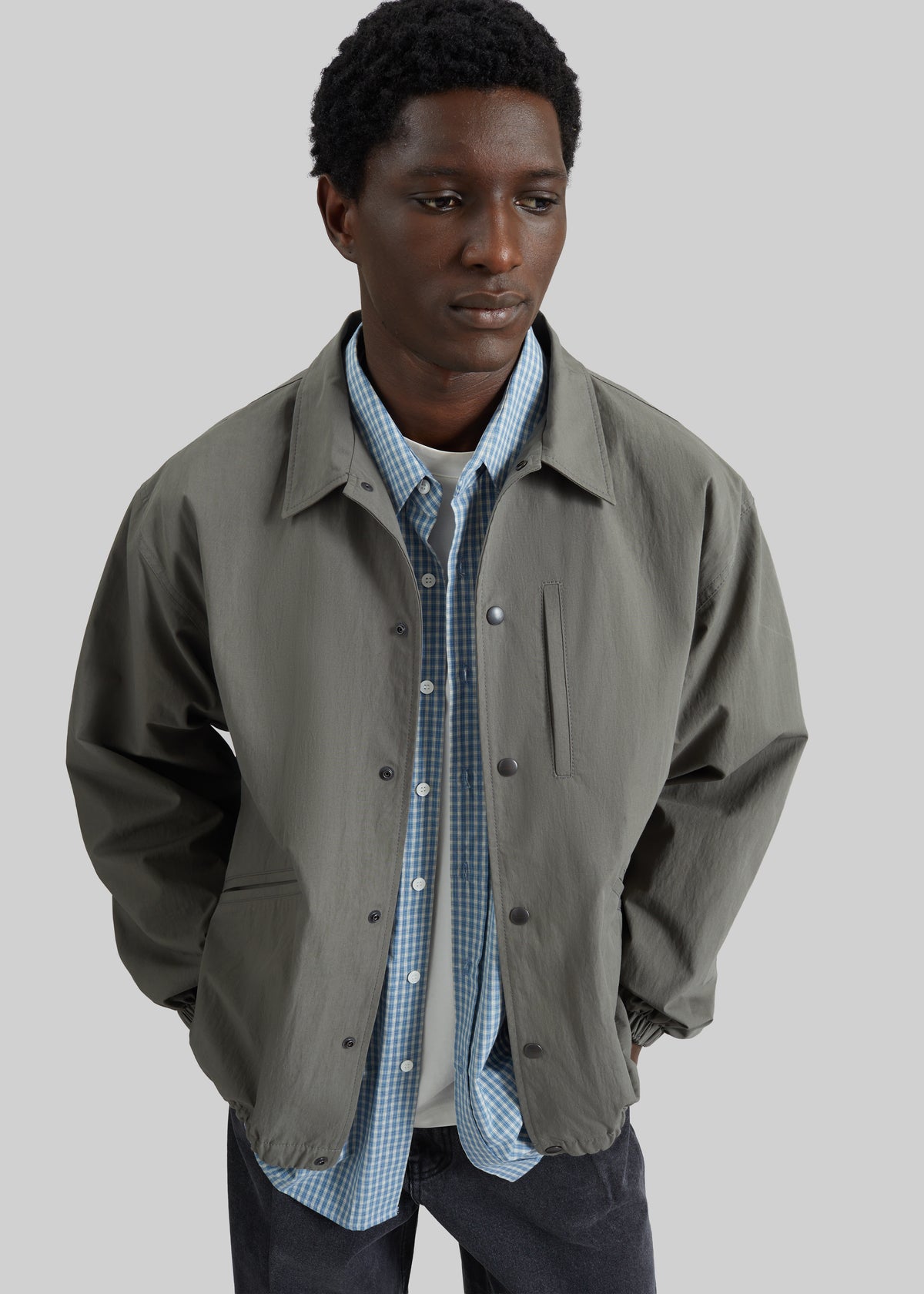Andres Coach Jacket - Pale Olive - 1