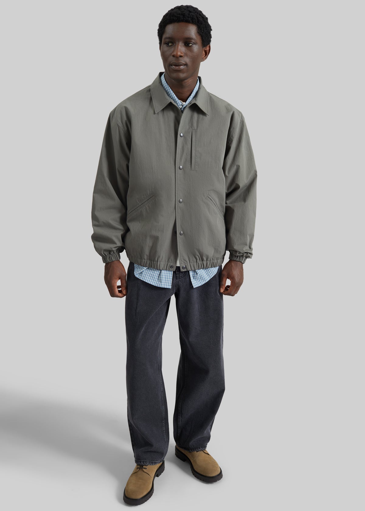 Andres Coach Jacket - Pale Olive - 5