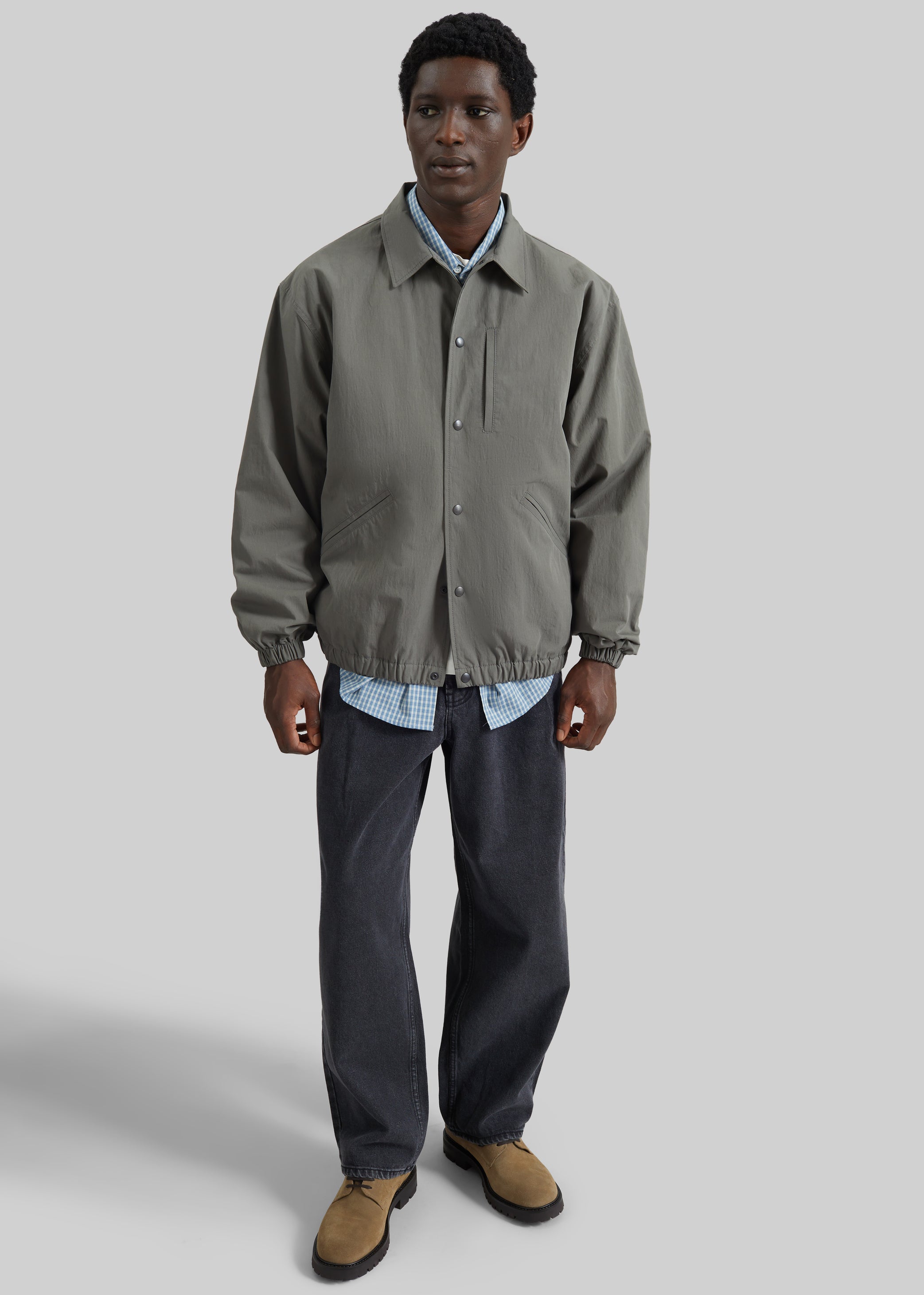 Shop the look image for Andres Coach Jacket - Pale Olive
