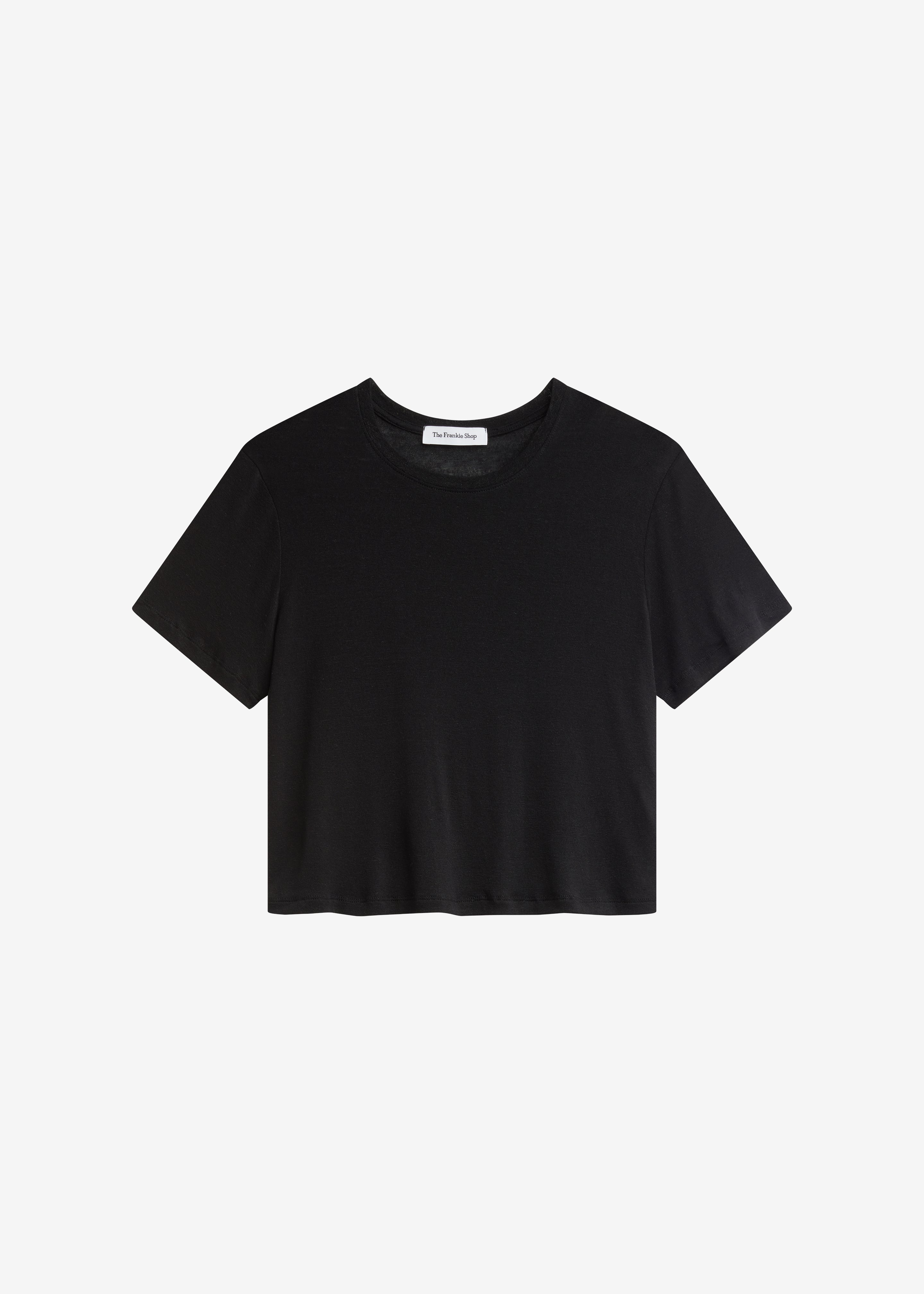 Andria Cropped Knit Top - Black - 6