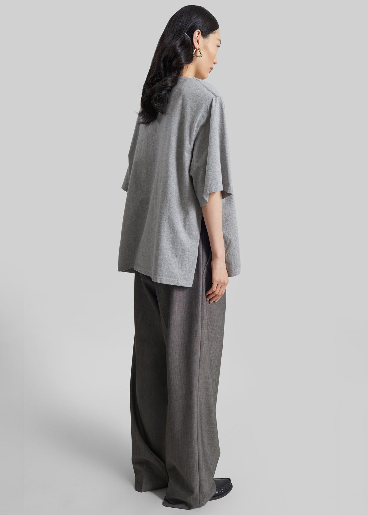 Anira Padded T-Shirt - Grey Melange - 7