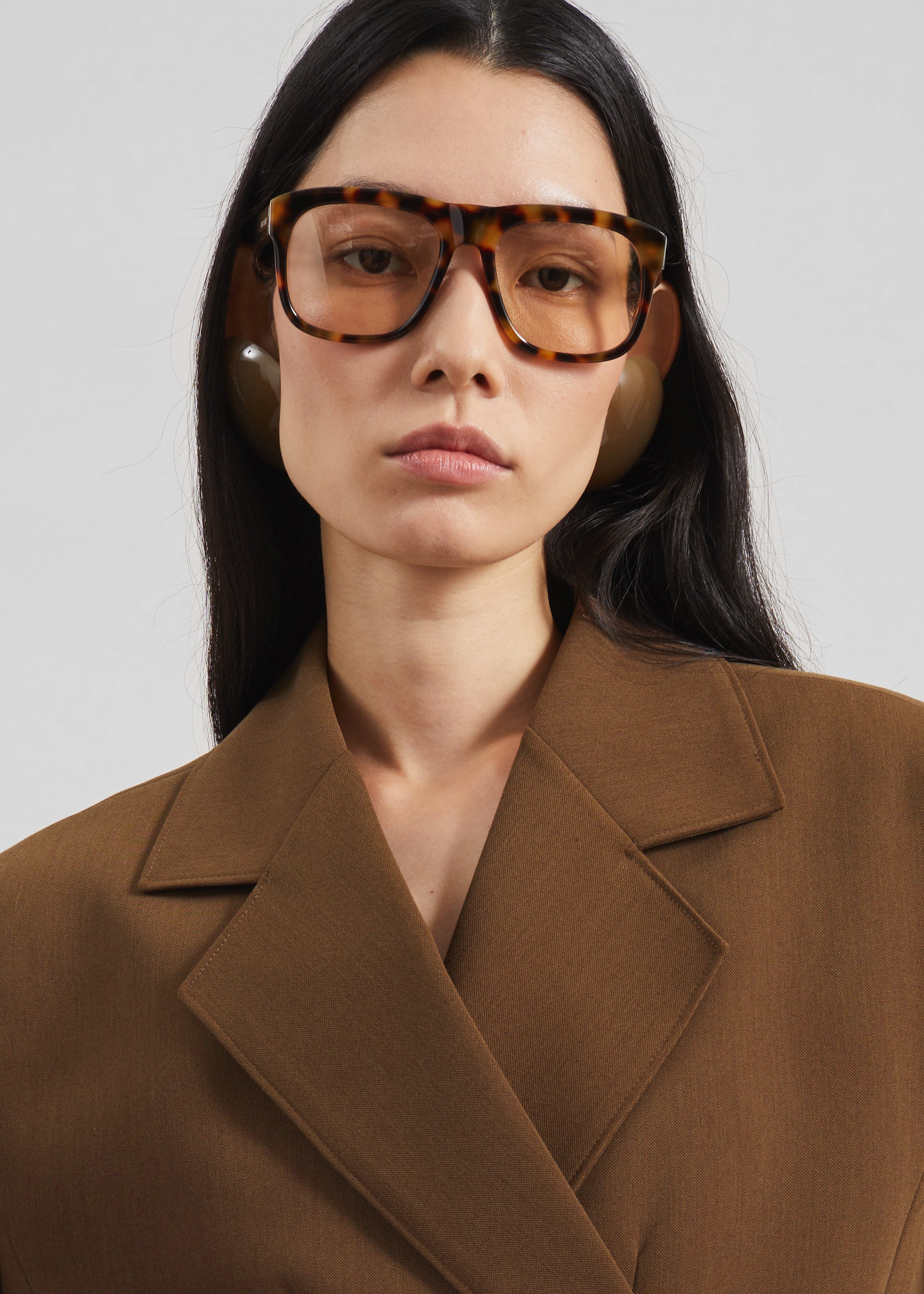 Antwerp Wrap Blazer - Brown - 3