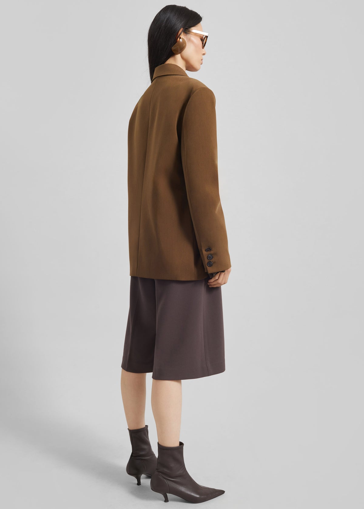 Antwerp Wrap Blazer - Brown - 7