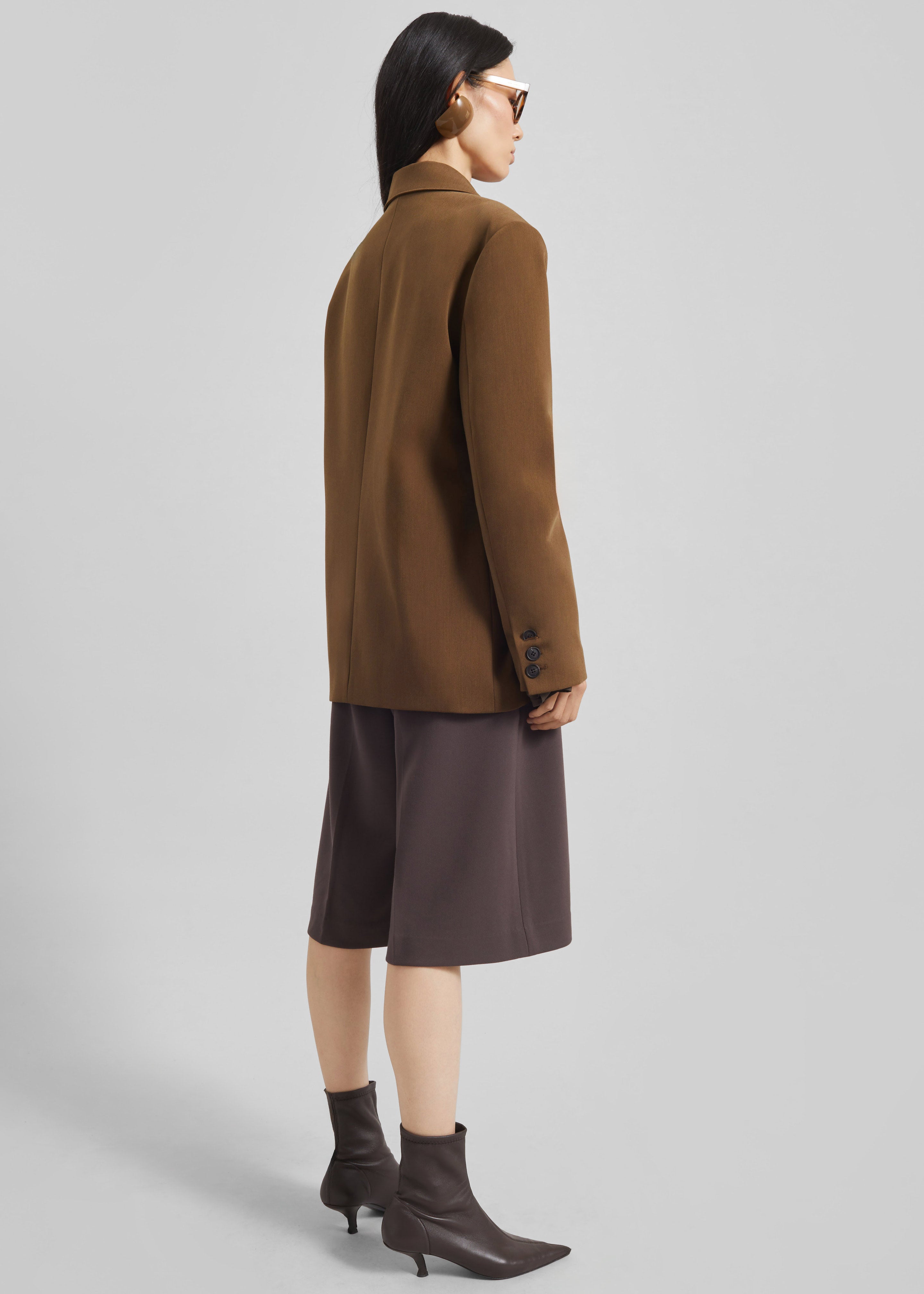 Antwerp Wrap Blazer - Brown - 7