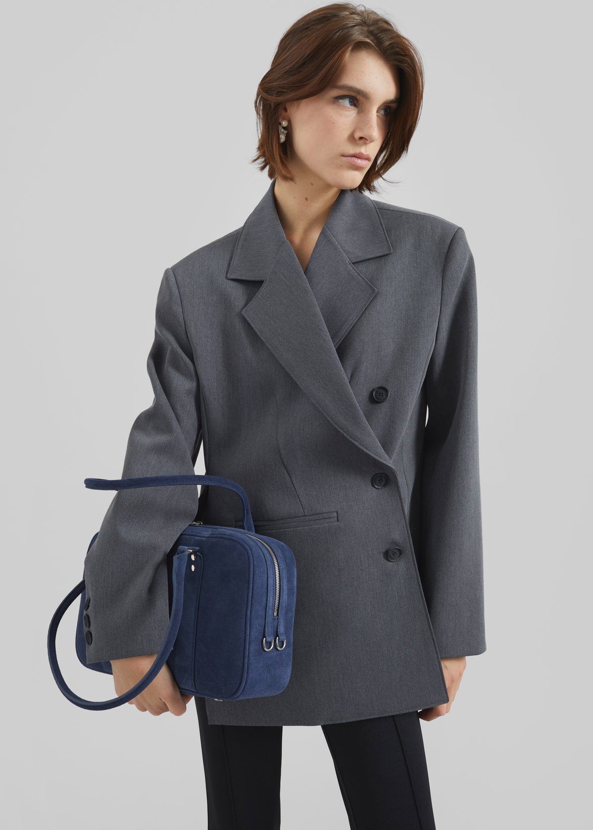 Antwerp Wrap Blazer - Grey - 2