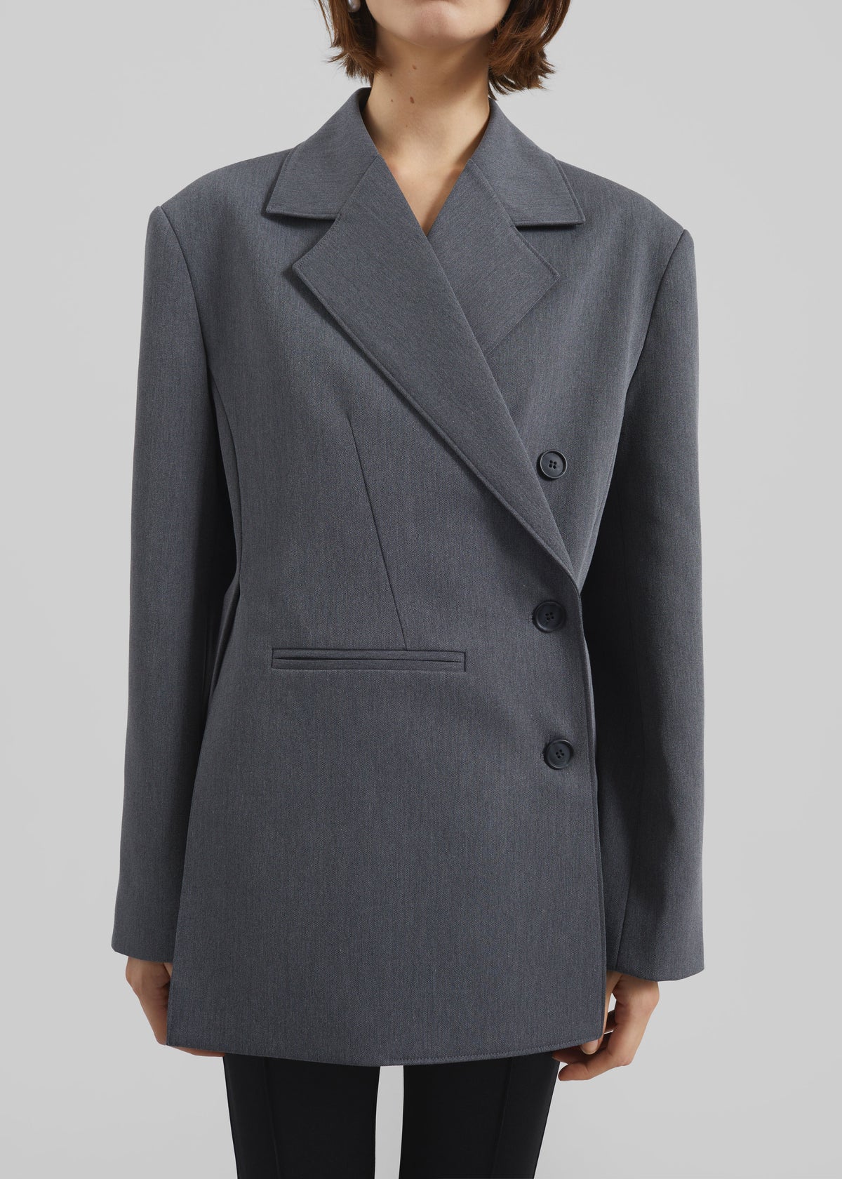 Antwerp Wrap Blazer - Grey - 4