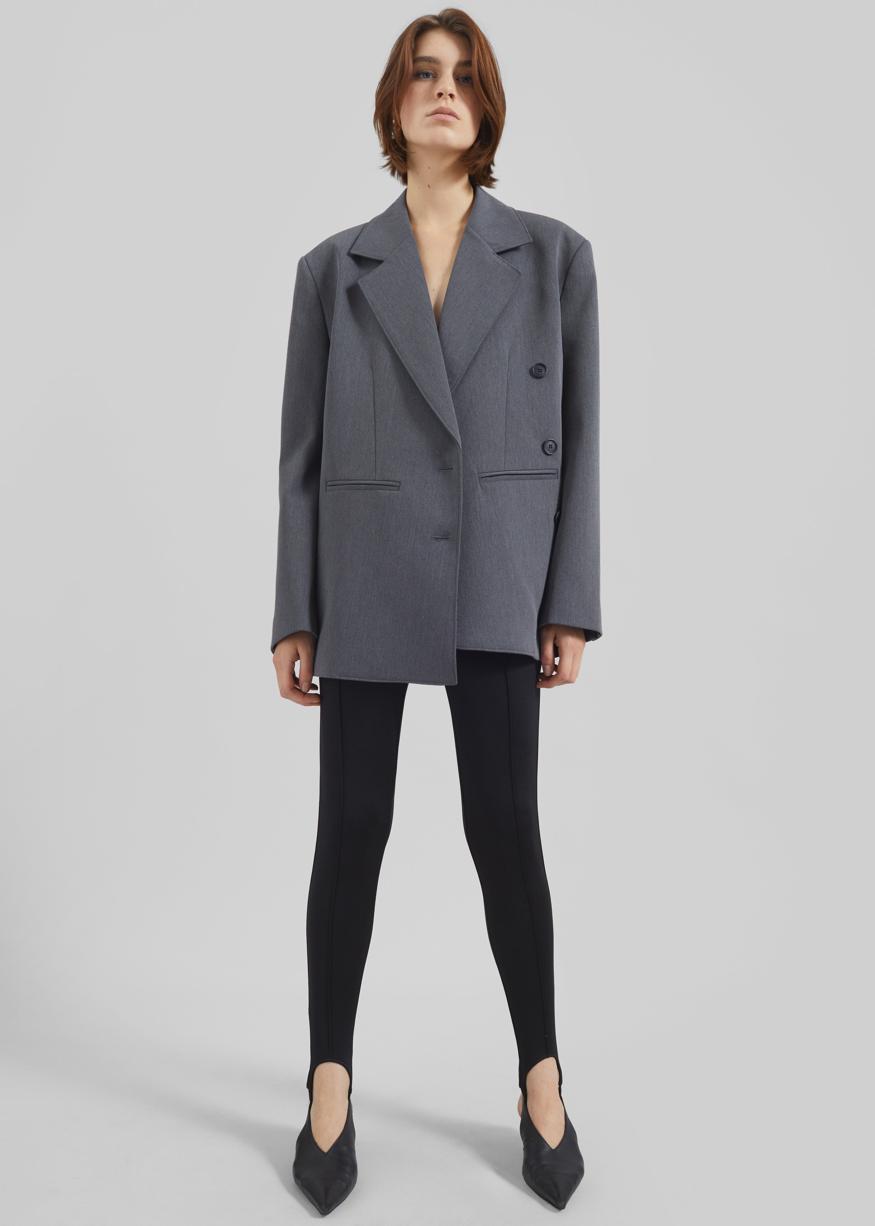 Antwerp Wrap Blazer - Grey – The Frankie Shop