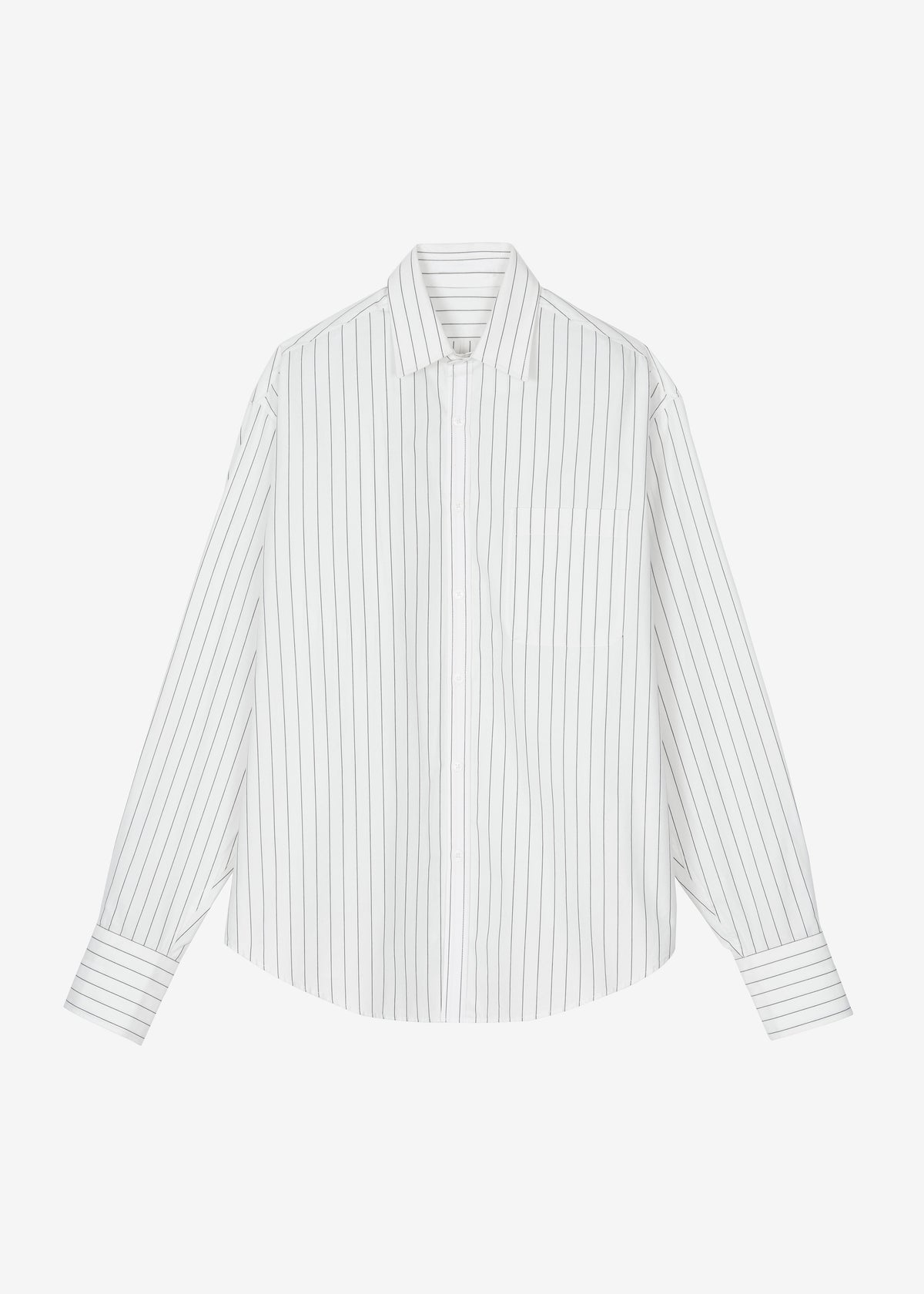 white dress shirt with black lines Thomas Mason Luxury Black and White?Stripe Shirt