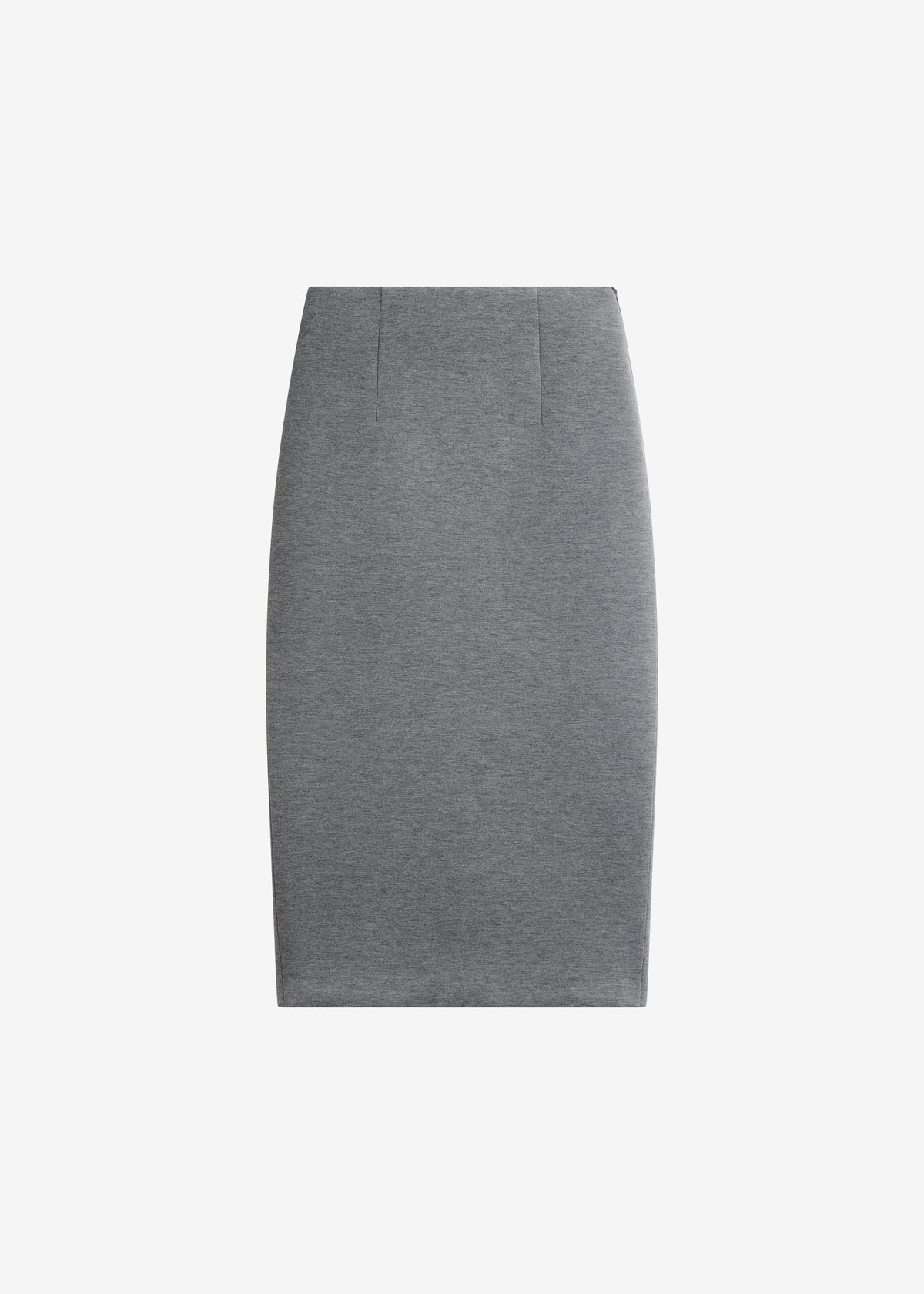 Anya Neoprene Midi Skirt - Grey Melange - 6