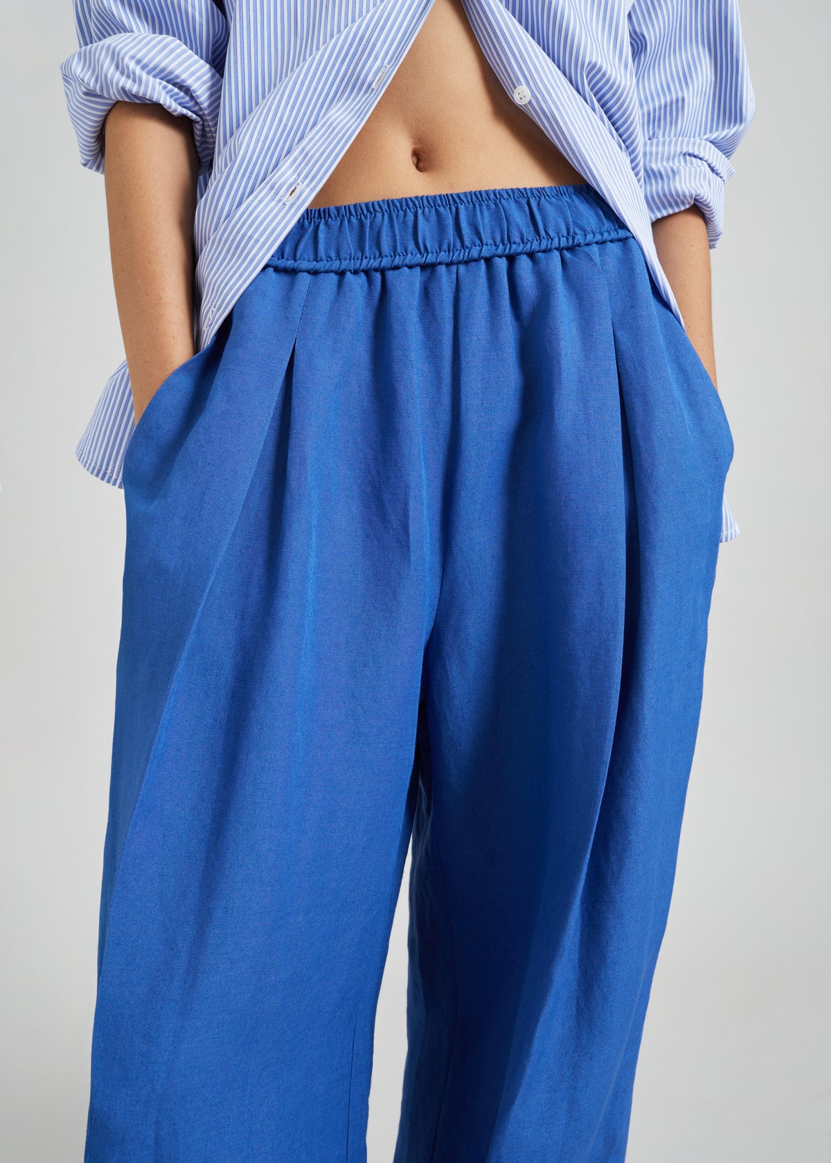 Anzio Wide Leg Pants - Cobalt - 3