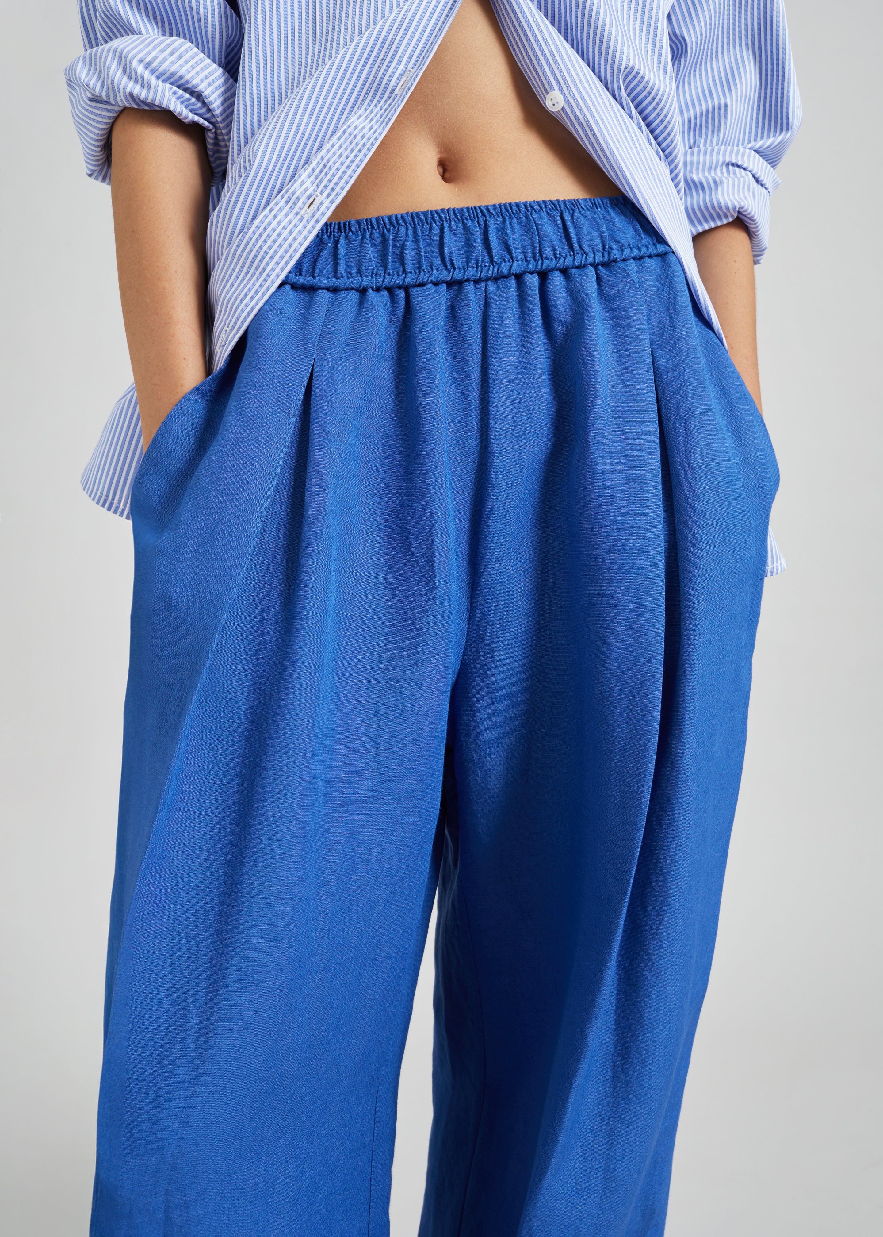 Anzio Wide Leg Pants - Cobalt - 3