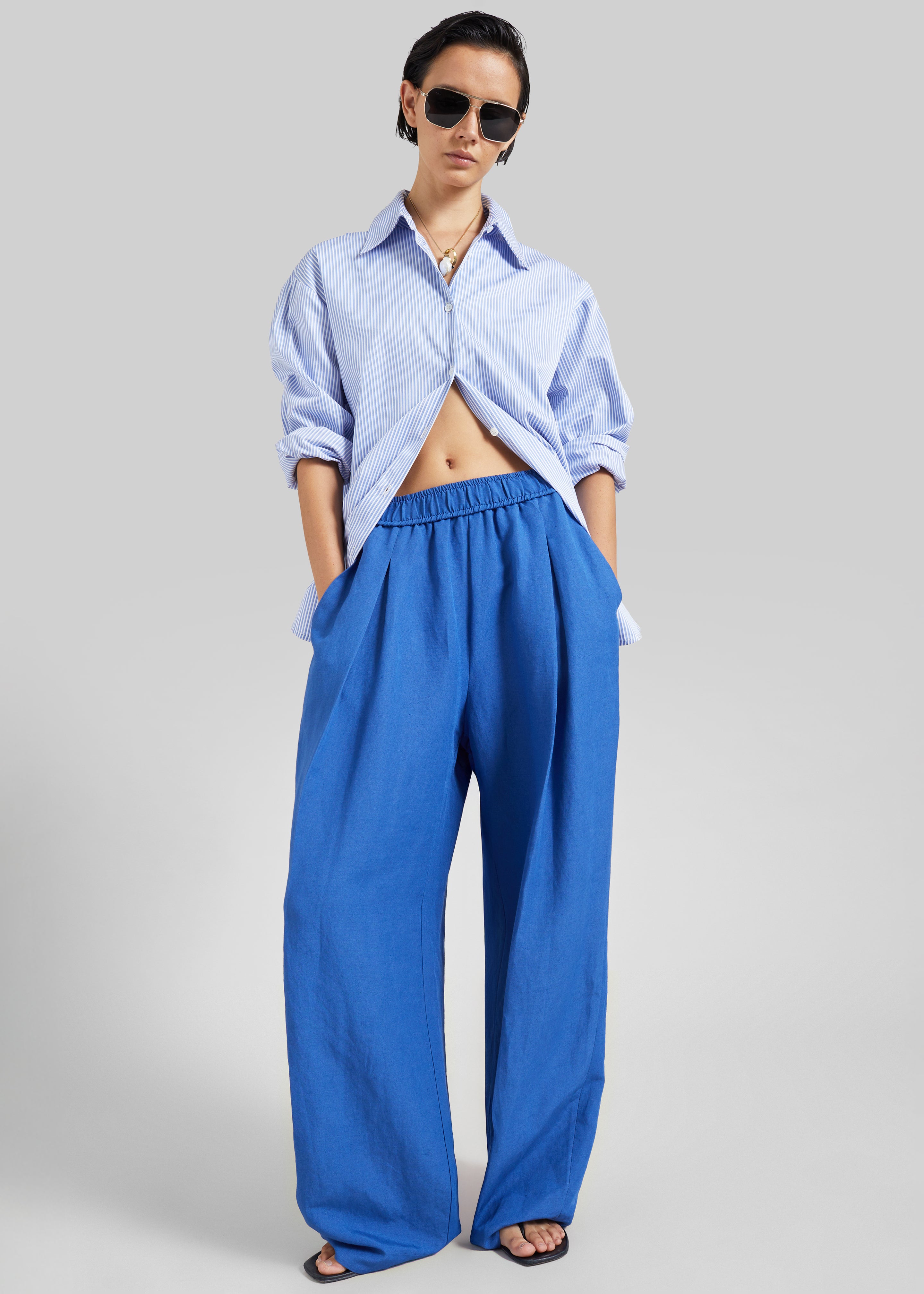 Anzio Wide Leg Pants - Cobalt - 6