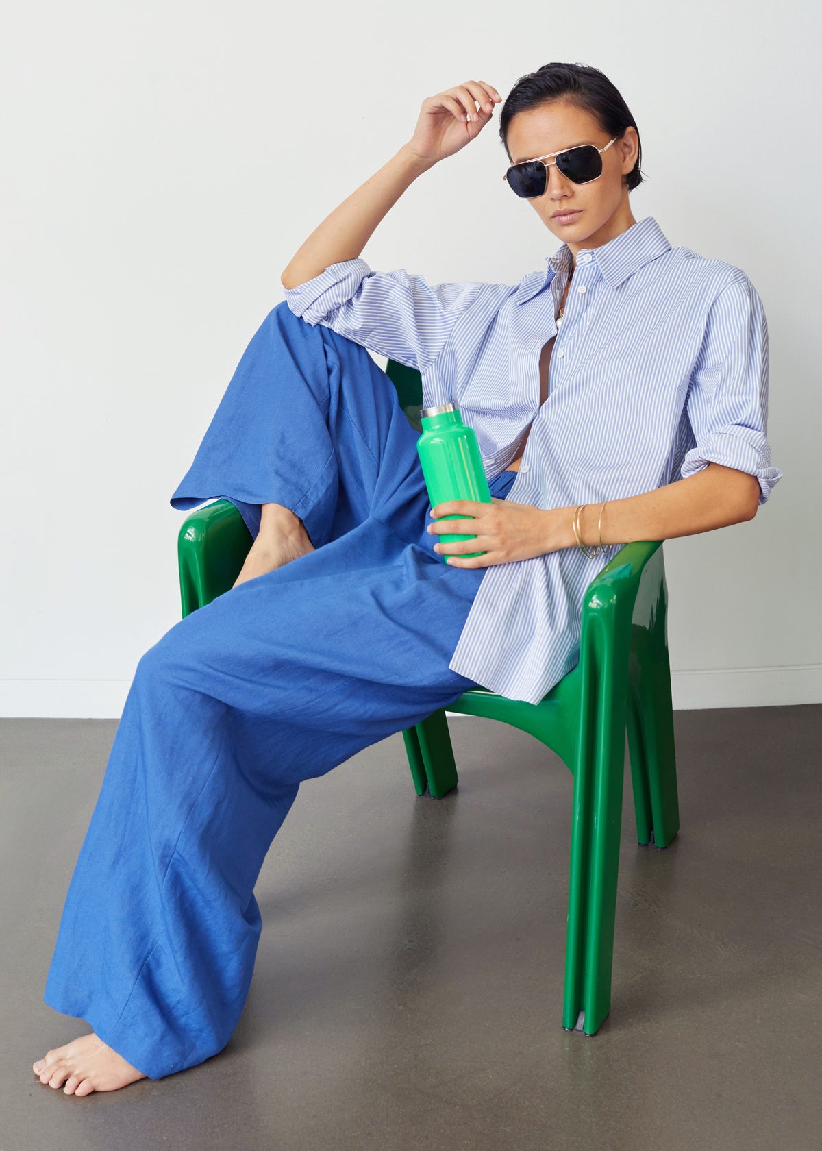 Anzio Wide Leg Pants - Cobalt - 4