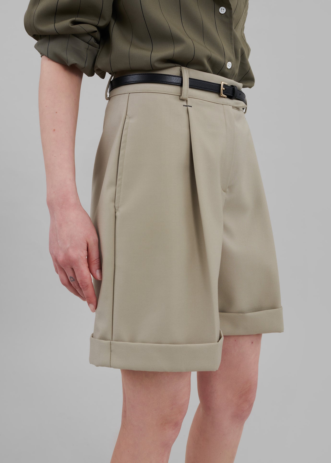 April Suit Shorts - Beige - 1