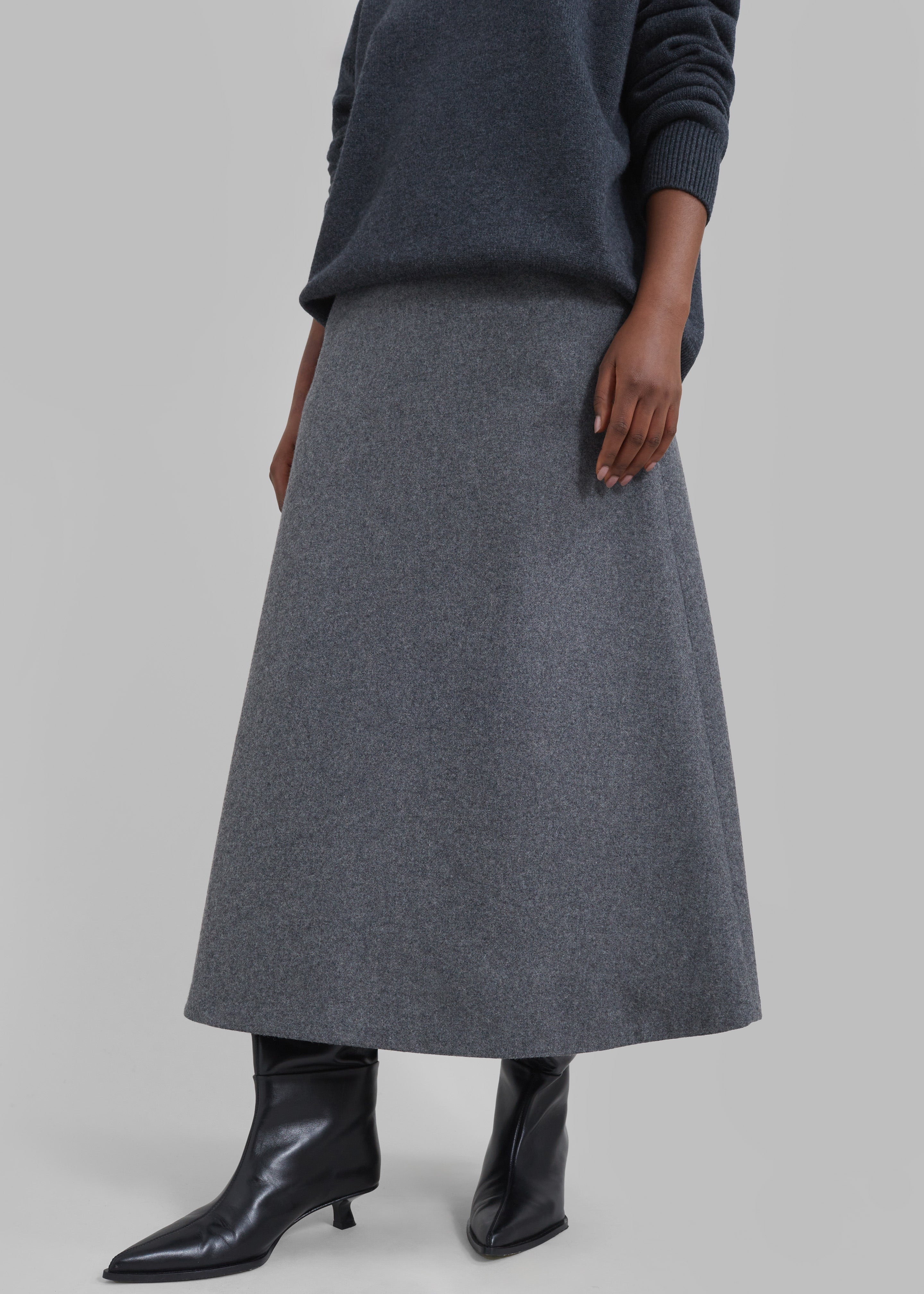 Arabella Midi Skirt - Grey - 6