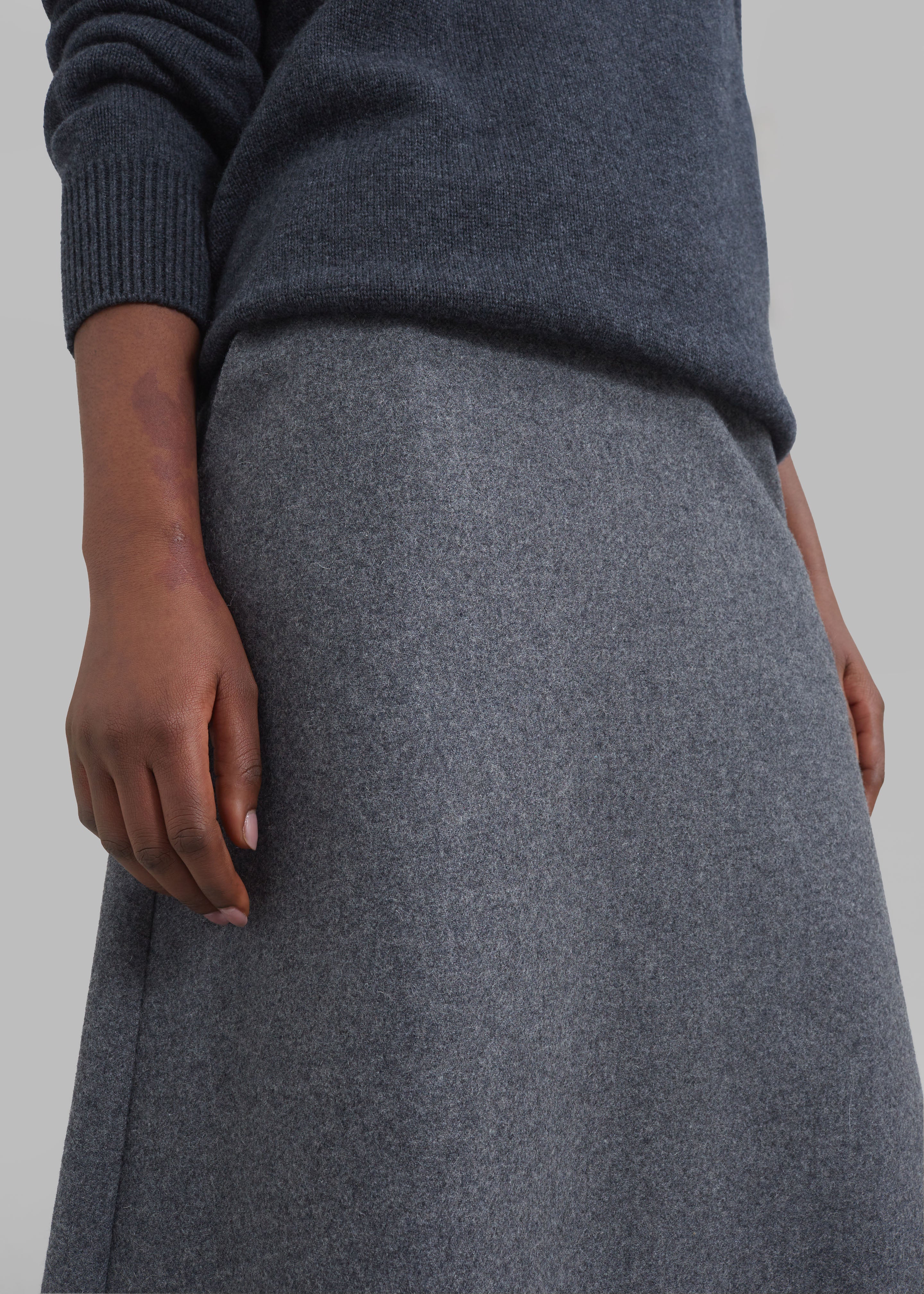 Arabella Midi Skirt - Grey - 4