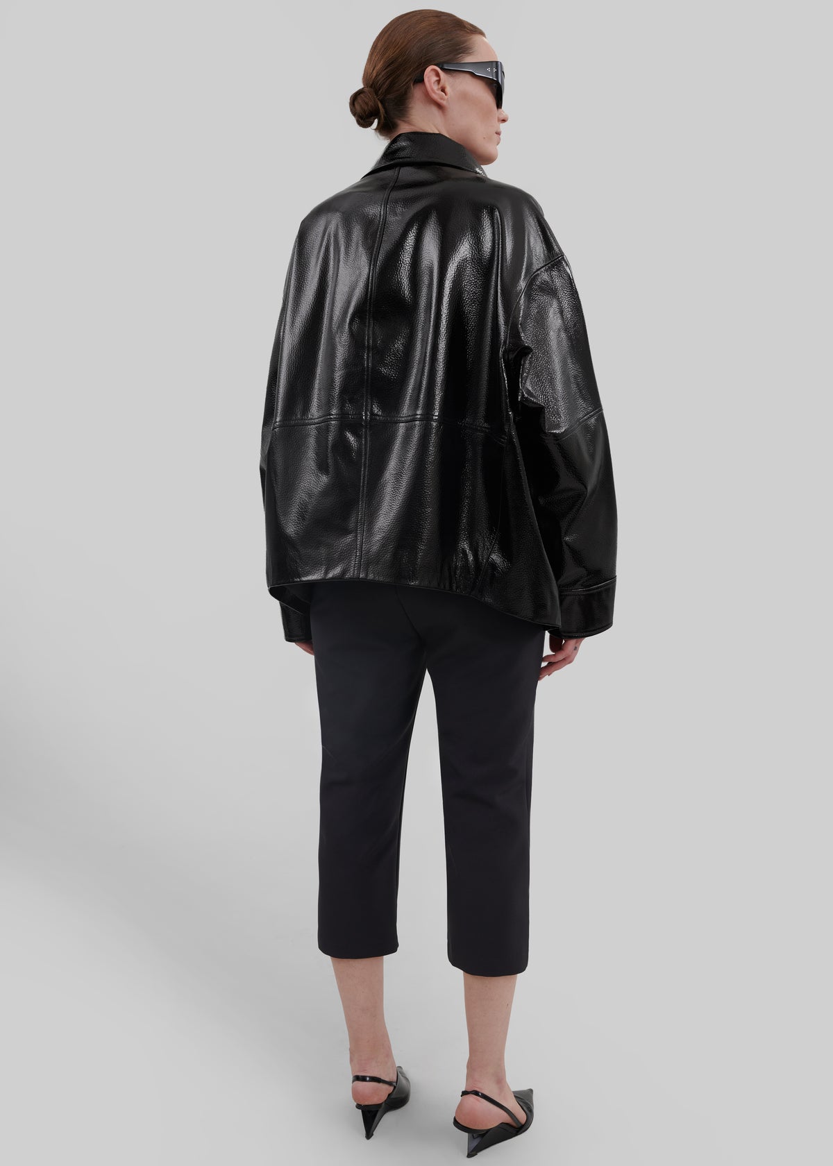 Arbor Crackled Faux Leather Jacket - Black - 9