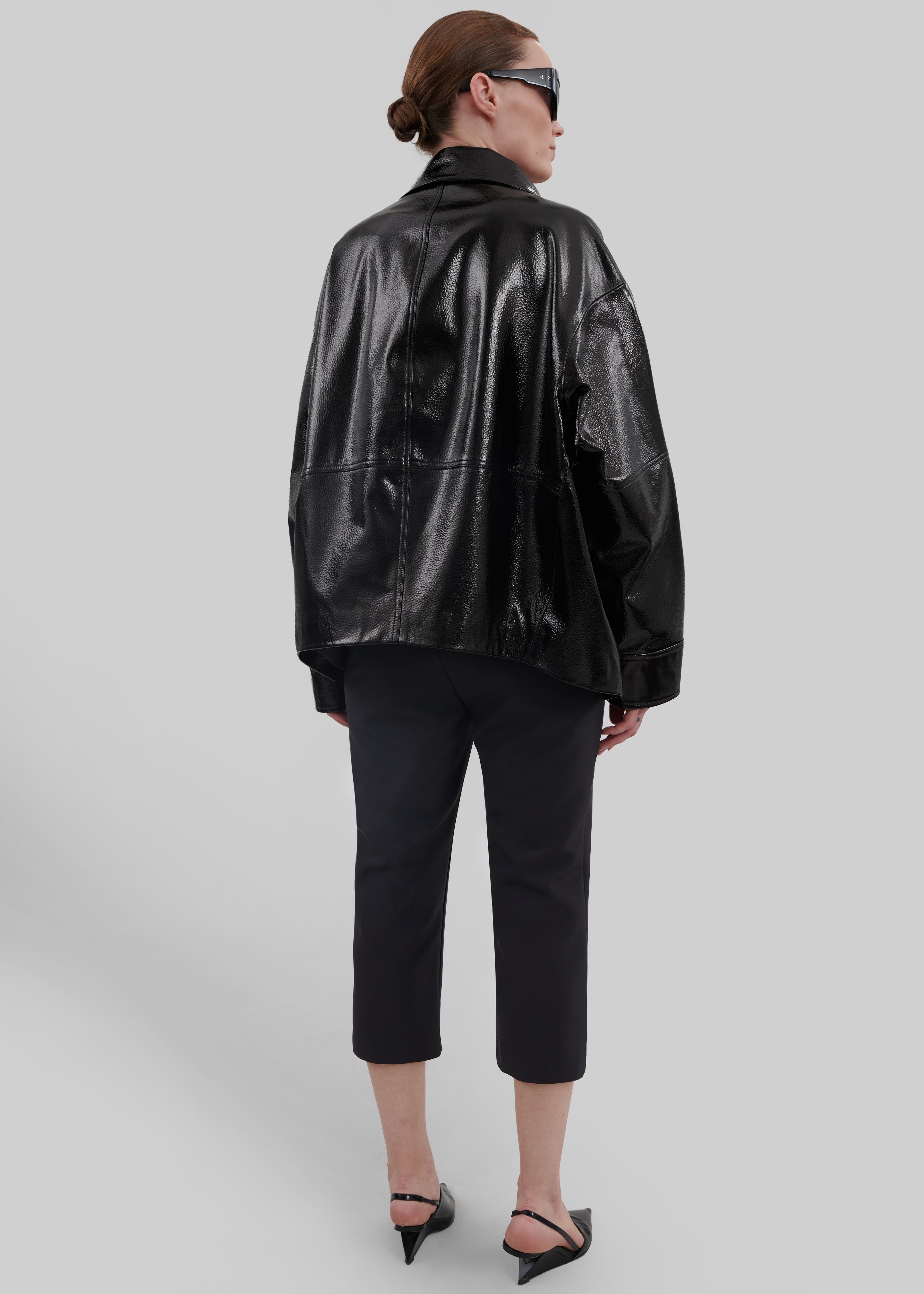 Arbor Crackled Faux Leather Jacket - Black - 9