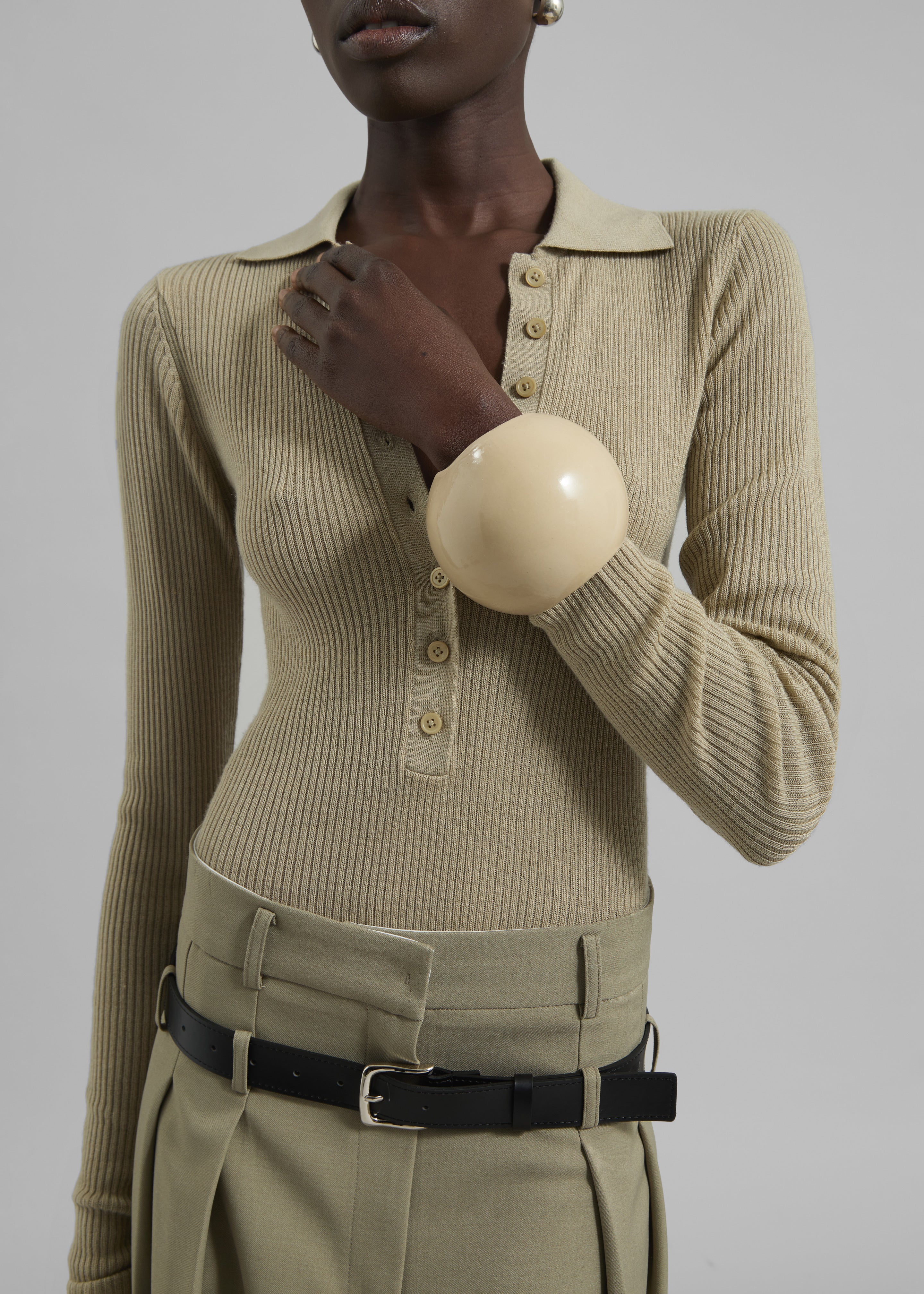 Arc Objects Exclamation Bangle - Khaki – The Frankie Shop