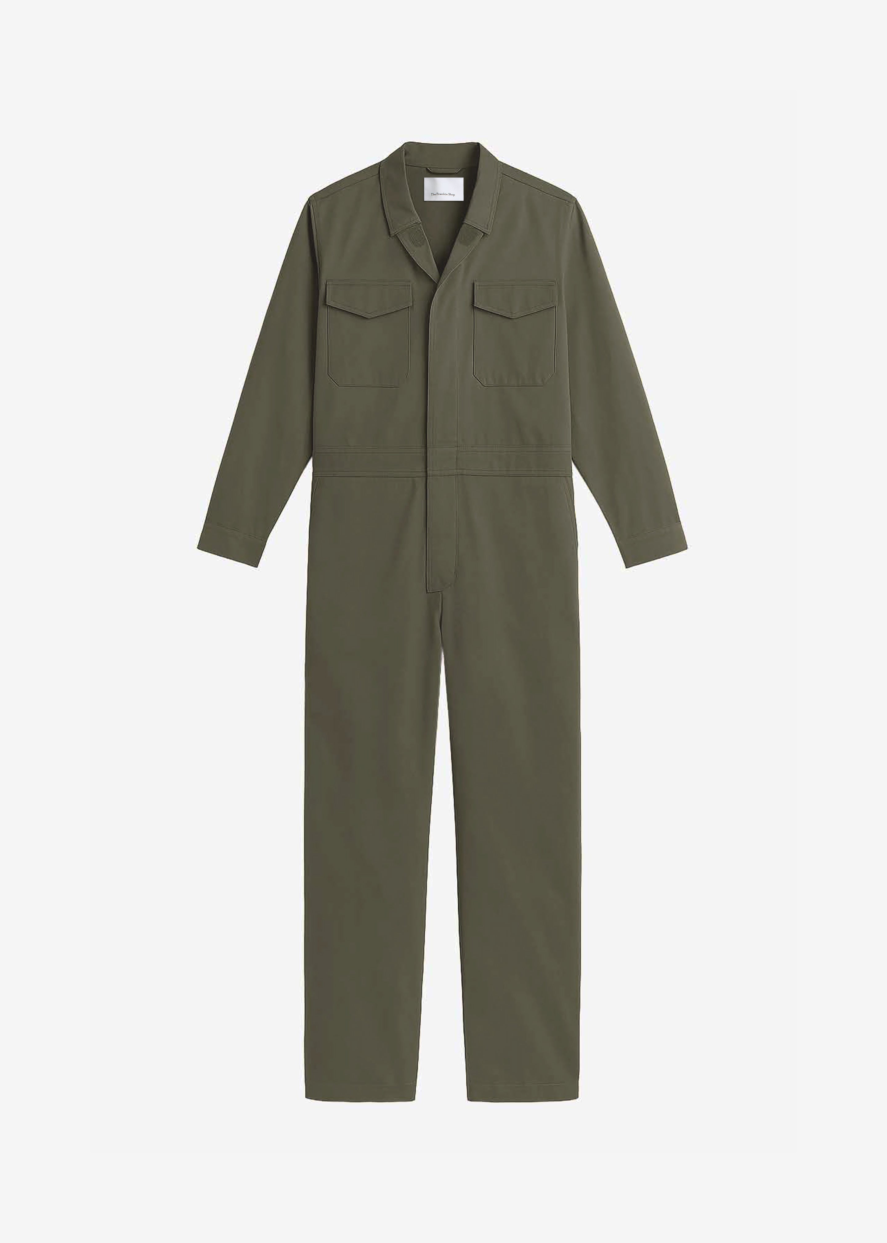 Ardea Cotton Utility Jumpsuit - Dark Olive - 7