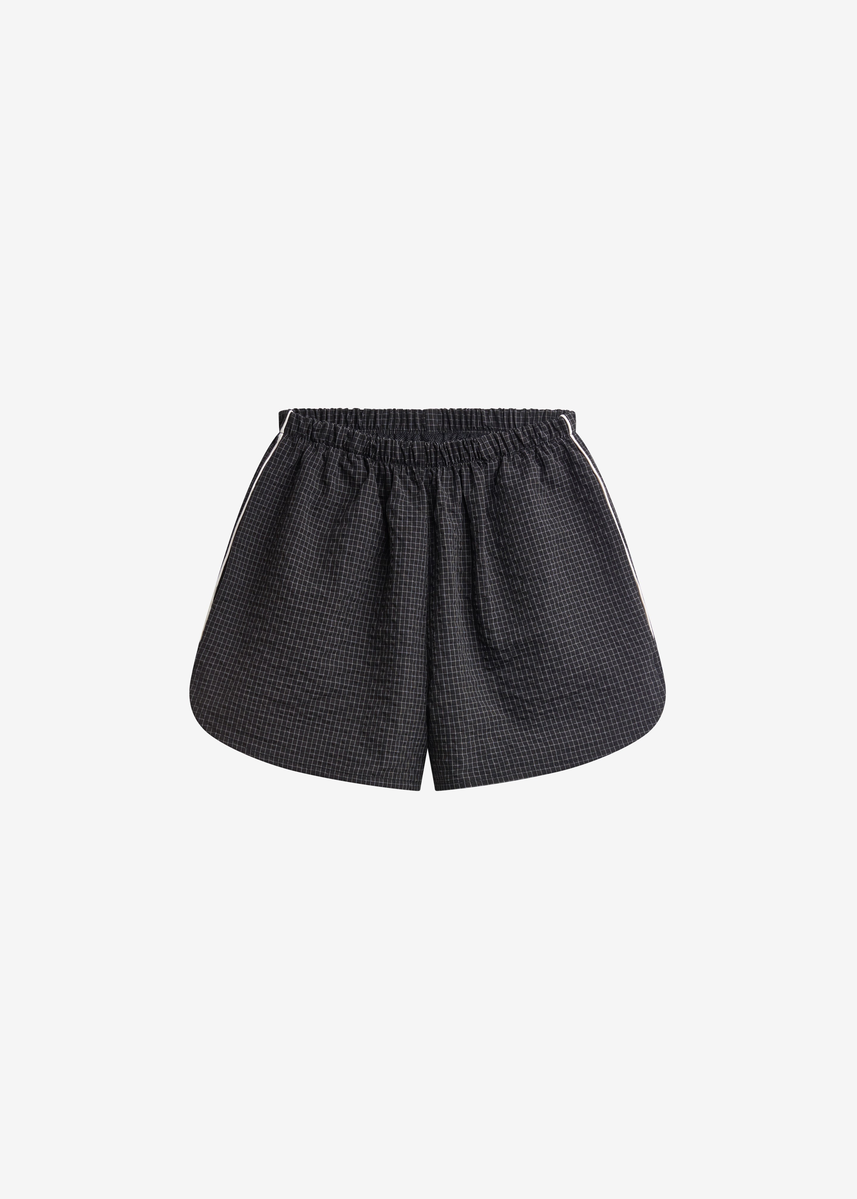 Arizona Seersucker Track Shorts - Checked Black – The Frankie Shop