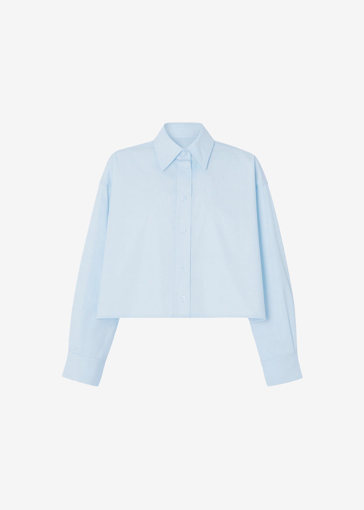 Arlen Cotton Boxy Shirt - Light Blue - 11