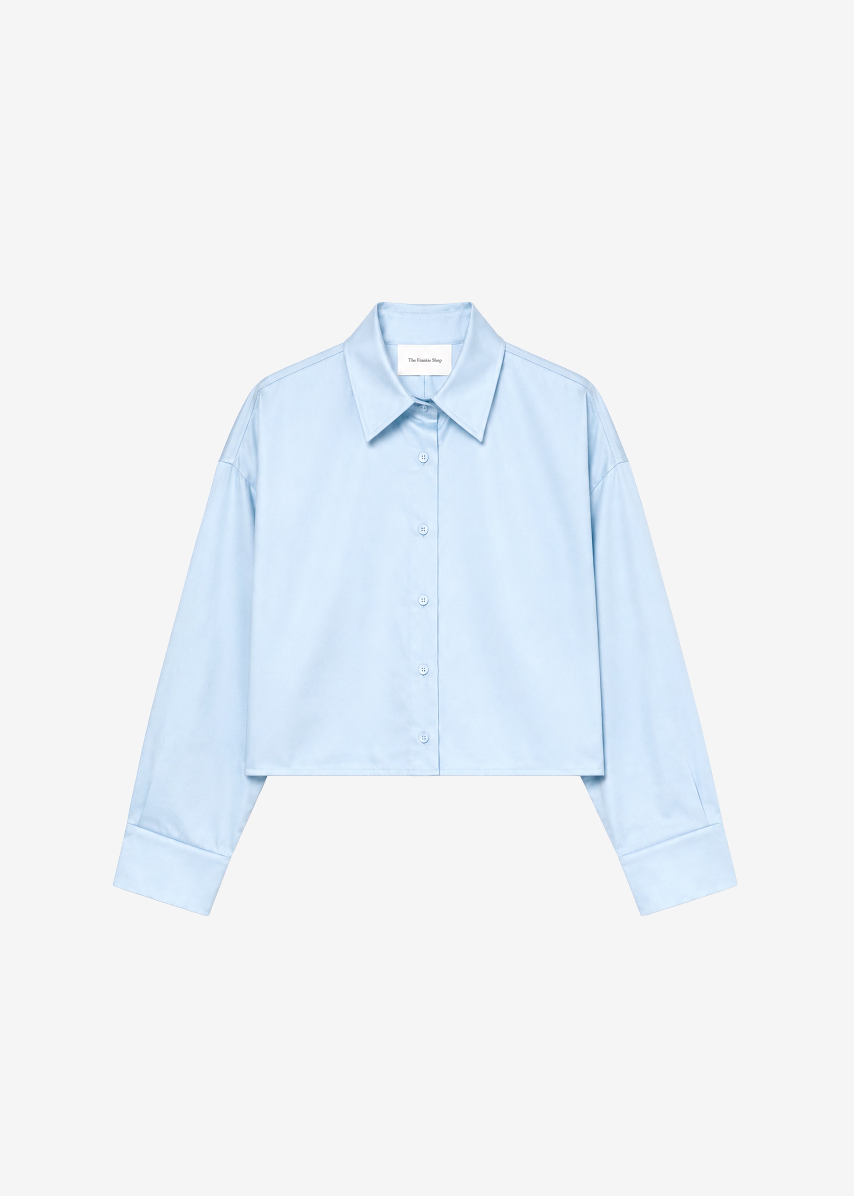 Arlen Cotton Boxy Shirt - Light Blue - 8