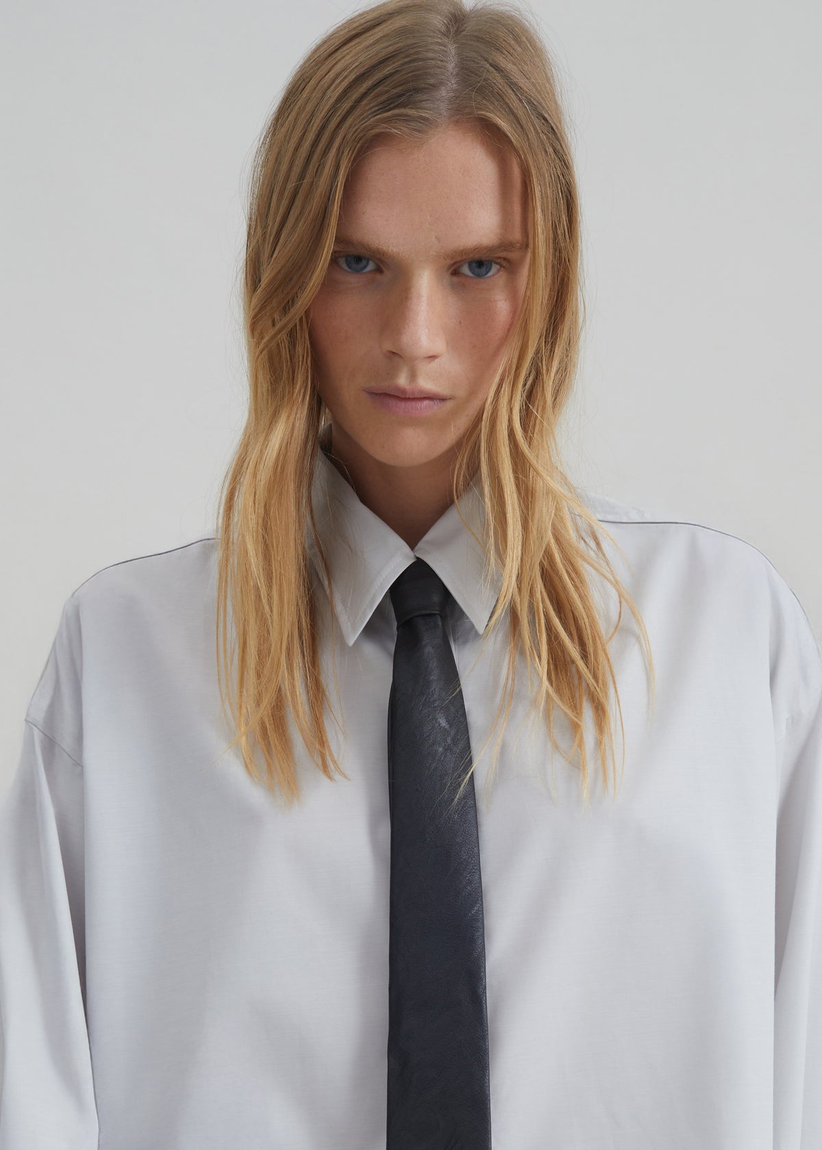 Arlen Cotton Boxy Shirt - Slate Grey - 4