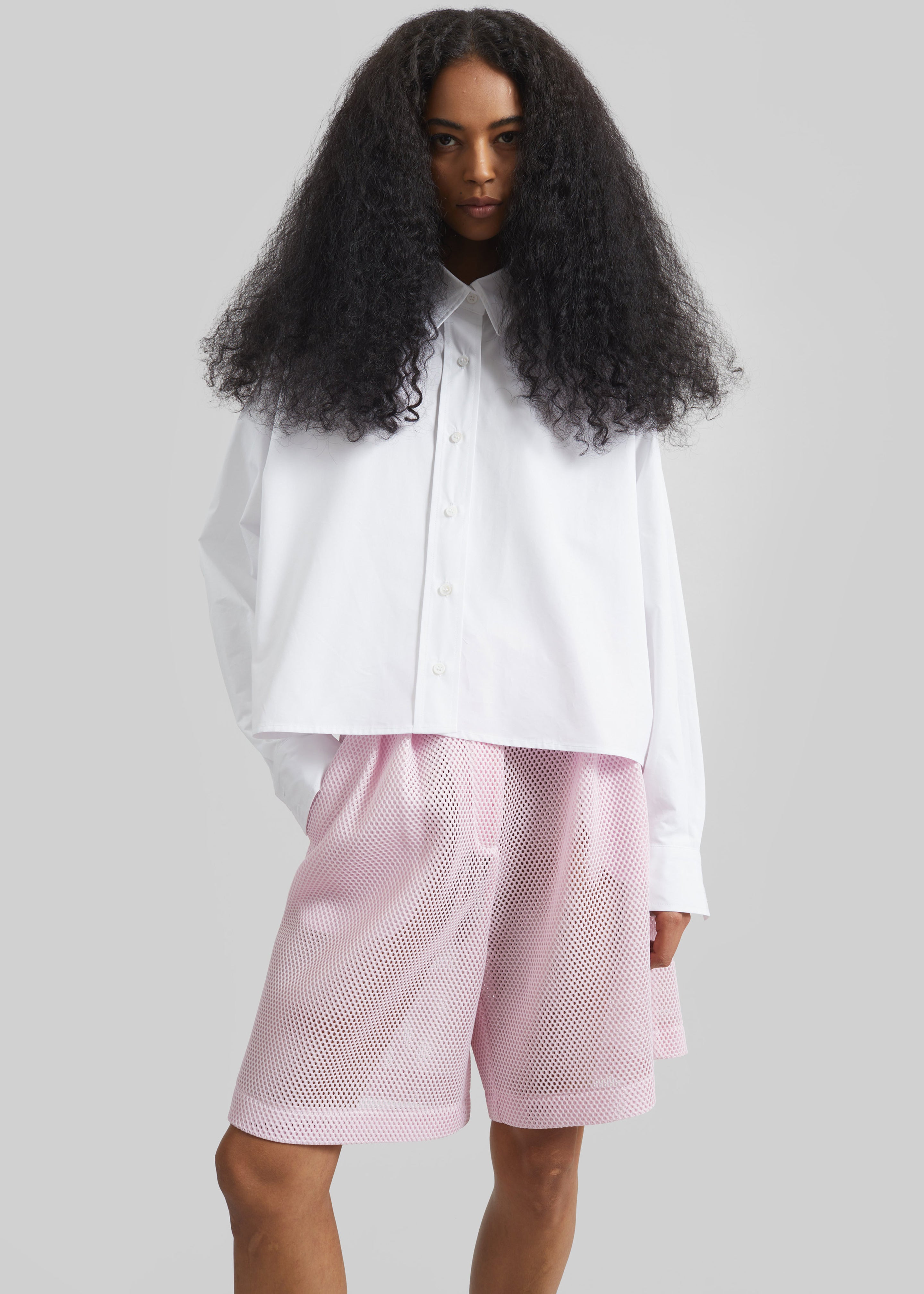 Elara Oversized Shirt - Optic White – The Frankie Shop