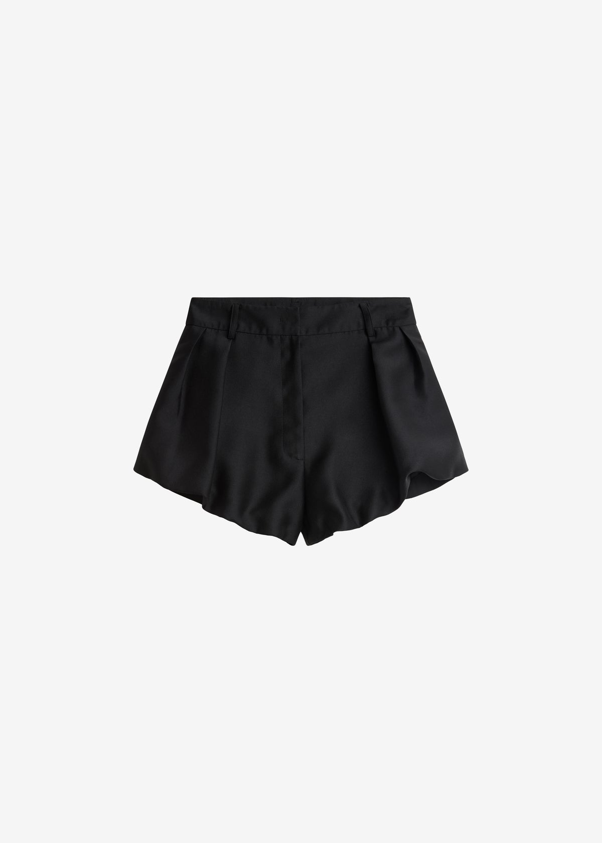Arles Bubble Hem Shorts - Black - 9