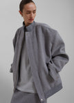 Arley Oversized Bomber - Light Grey