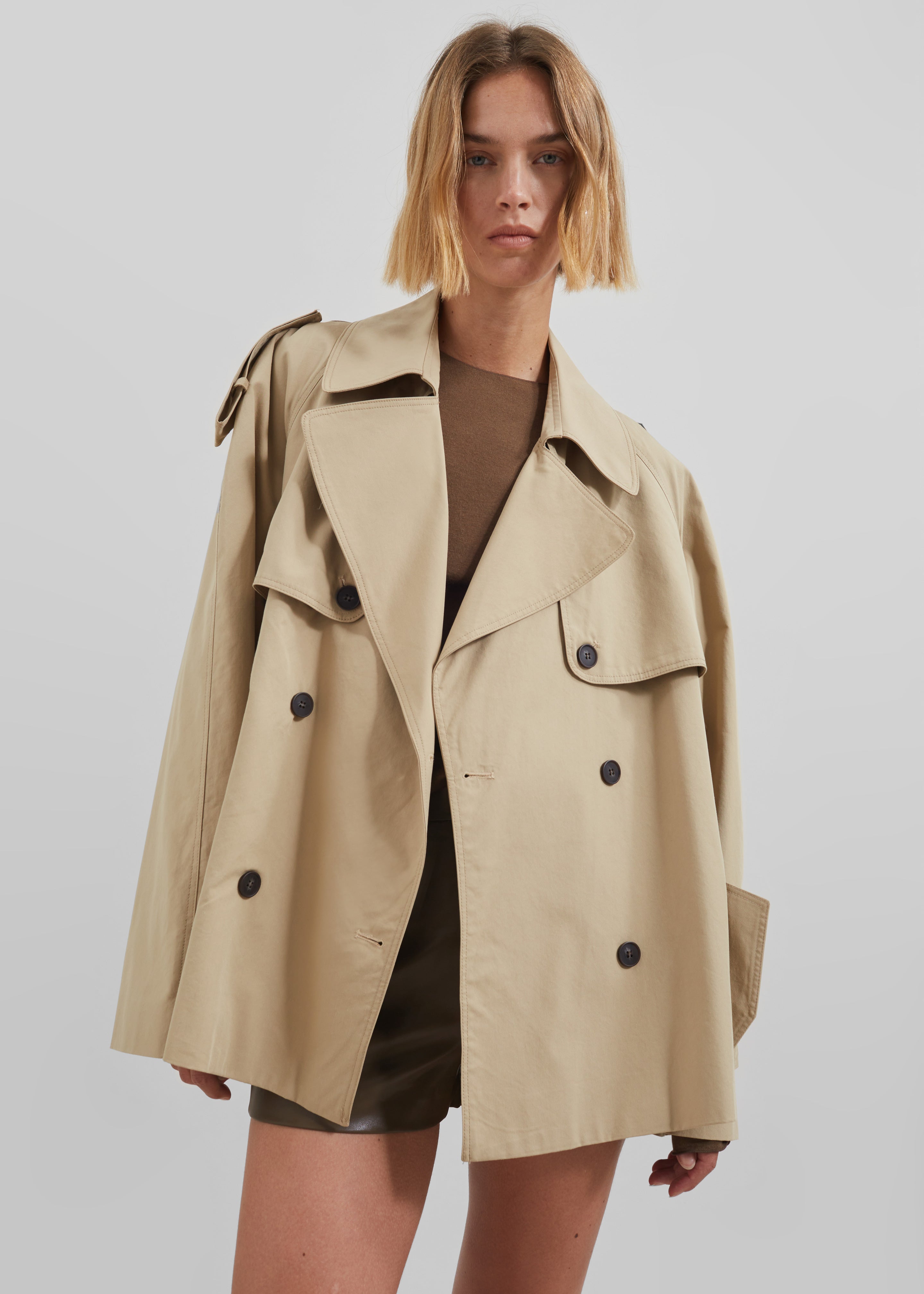 Arlington Short Trench - Beige - 3