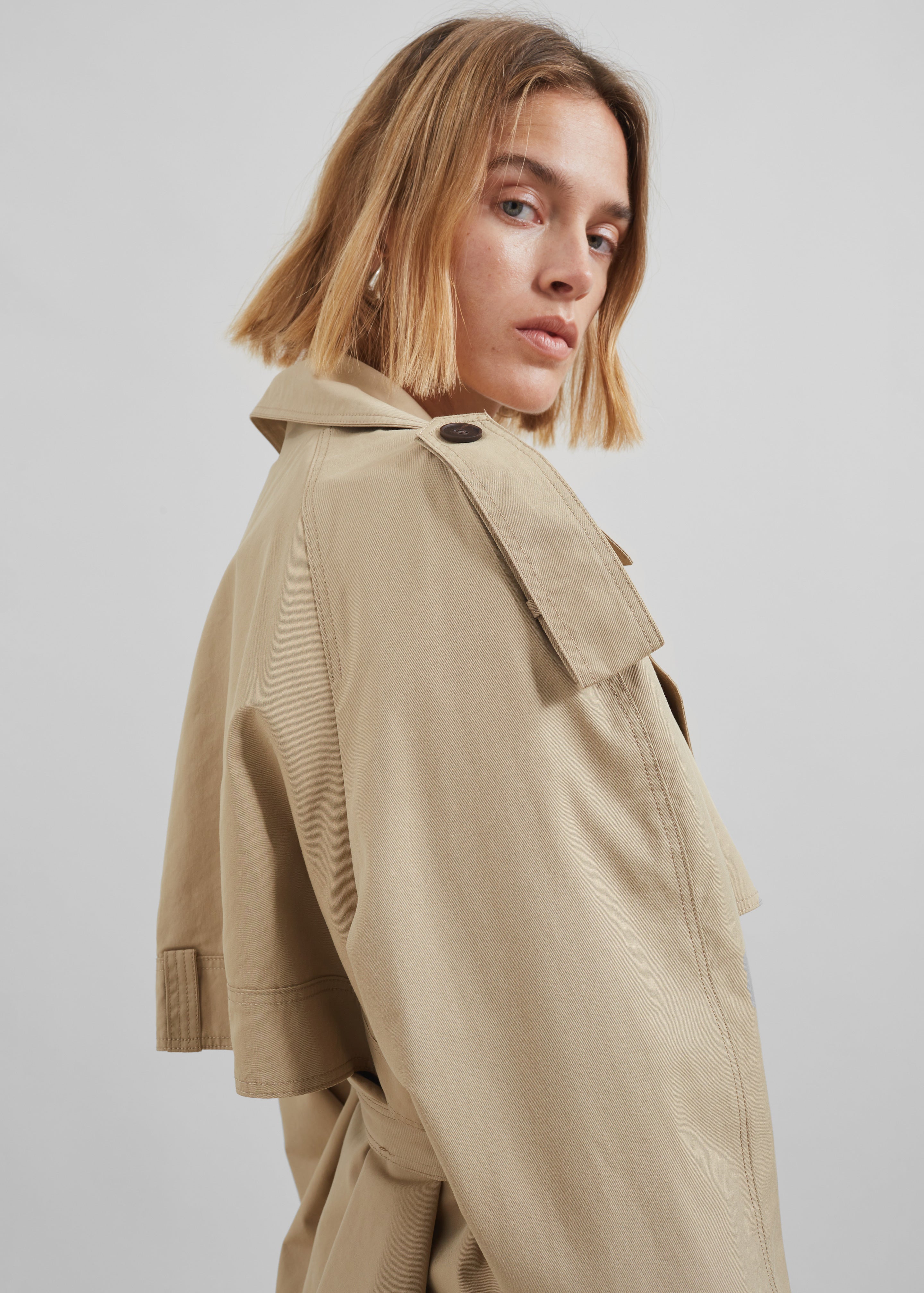 Arlington Short Trench - Beige - 5