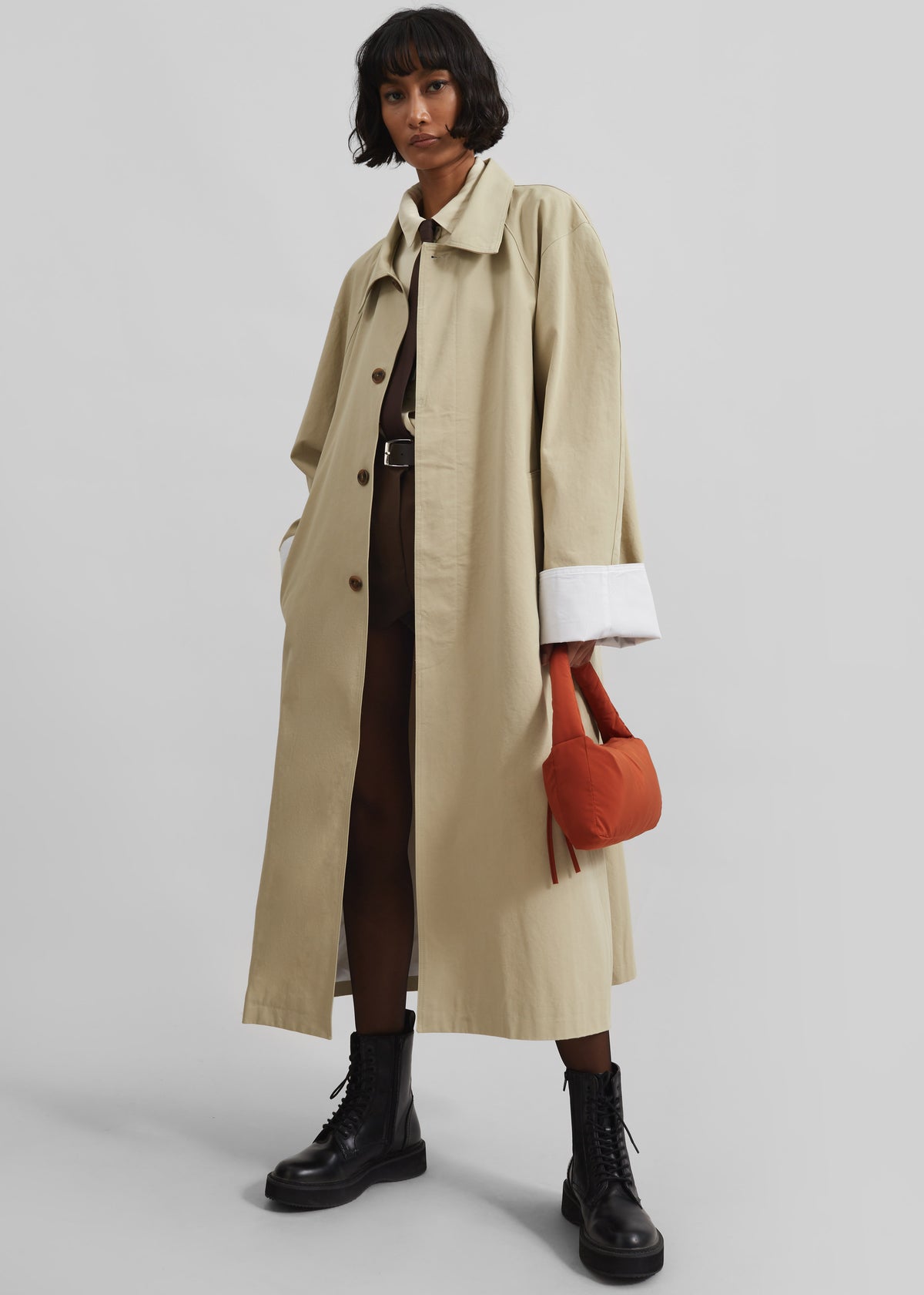 Arlise Oversized Trench Coat Beige – The Frankie Shop