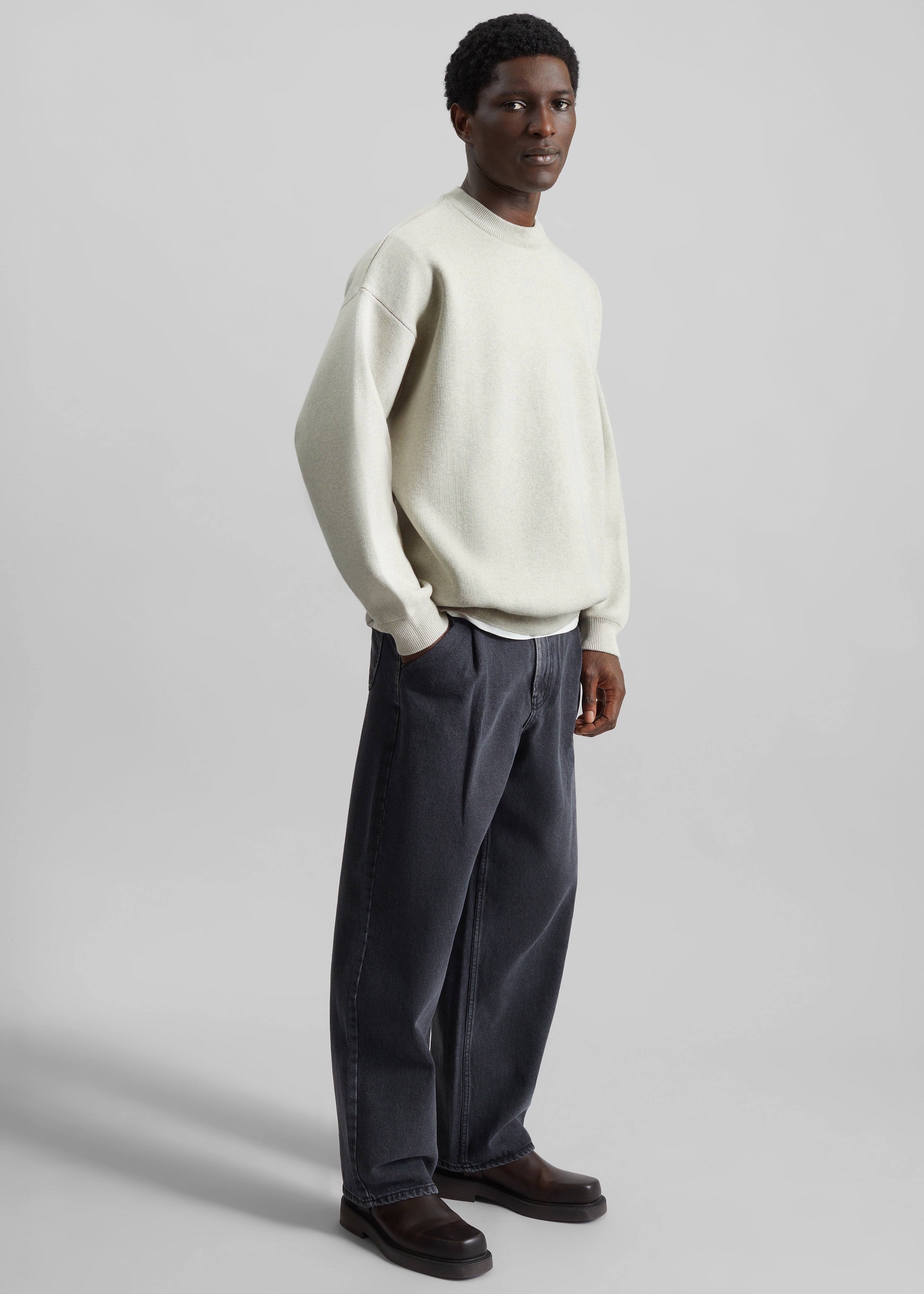 Arne Sweater - Grey Melange - 3