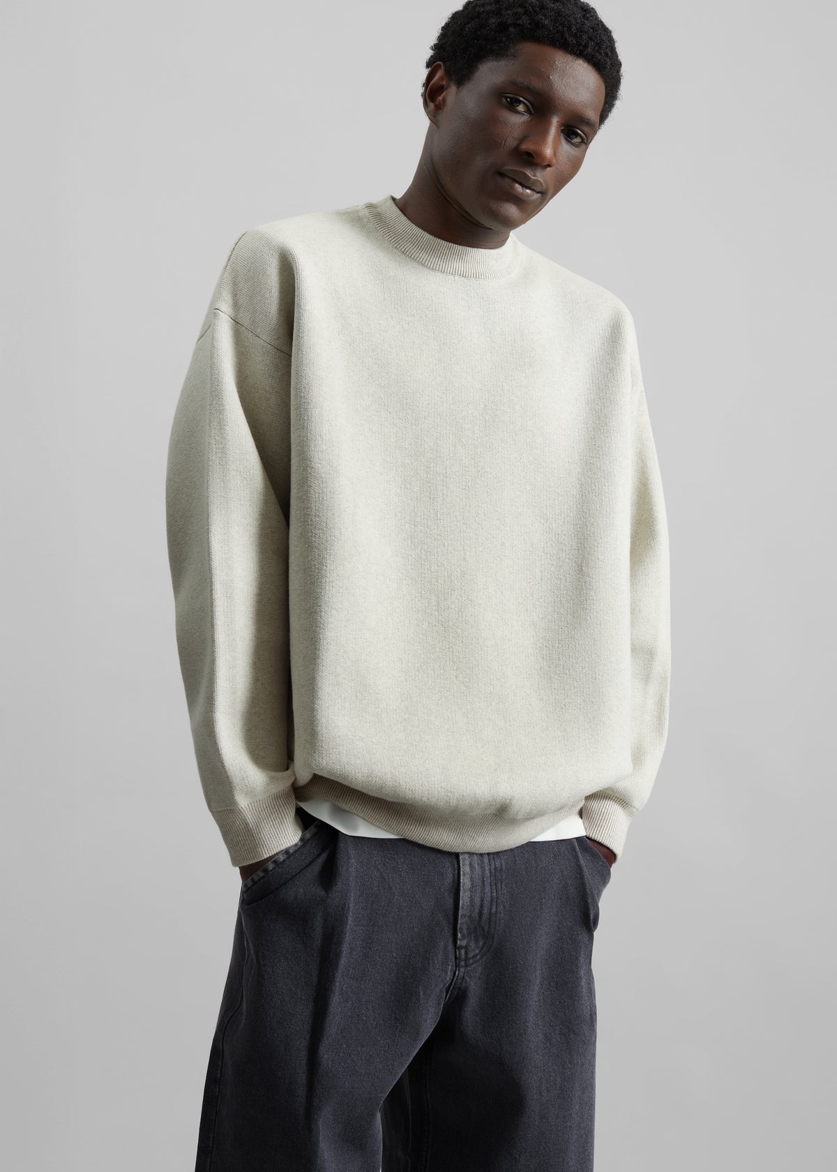 Arne Sweater - Grey Melange - 1