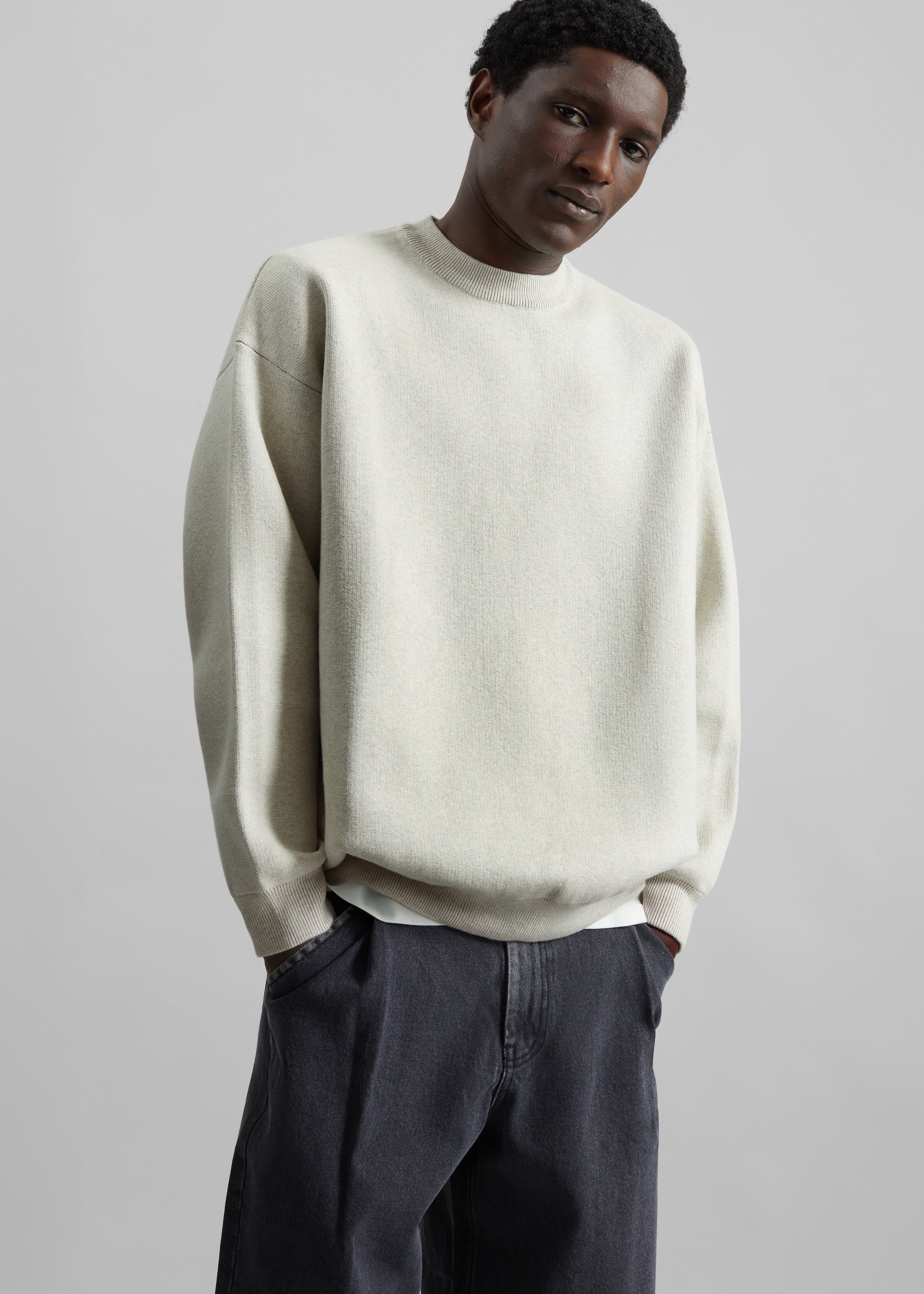 Arne Sweater - Grey Melange - 1