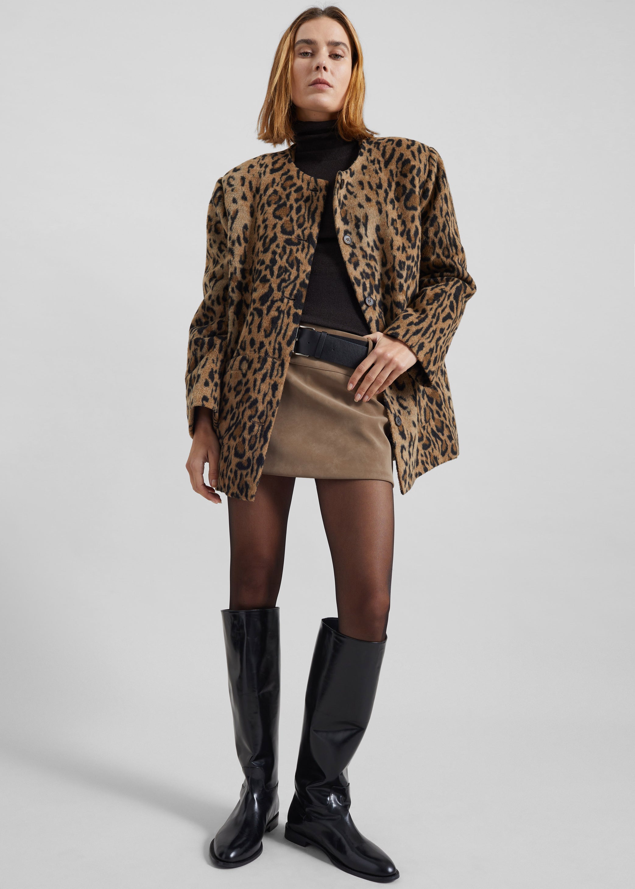 Shop the look image for Arosa Belted Mini Skirt - Beige