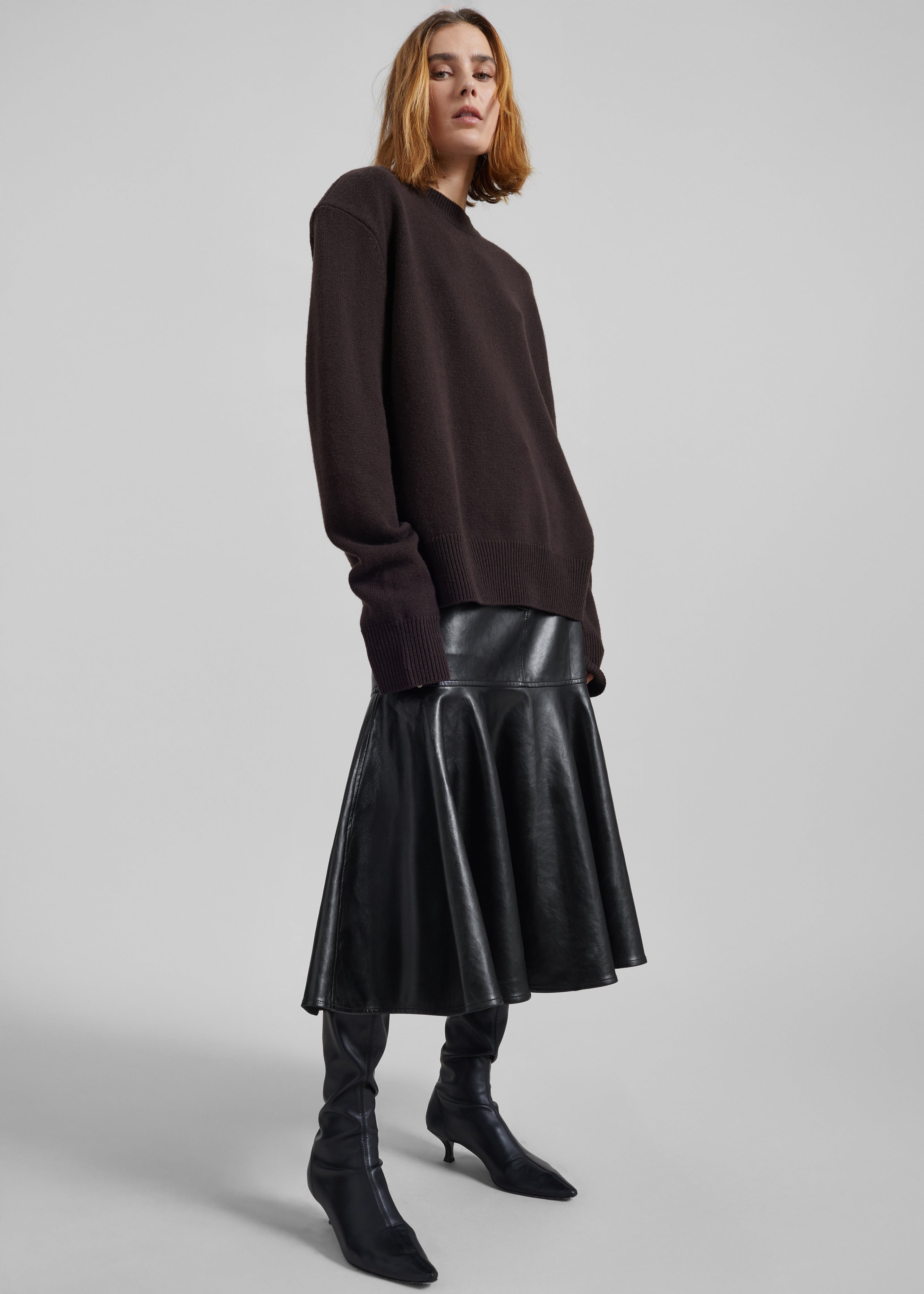 Arvika Faux Leather Mermaid Skirt - Black – The Frankie Shop