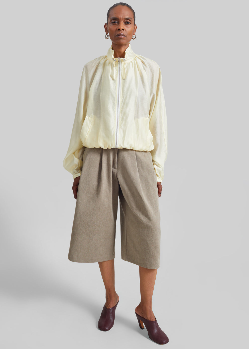 Arzon Sheer Jacket - Pale Yellow - 1