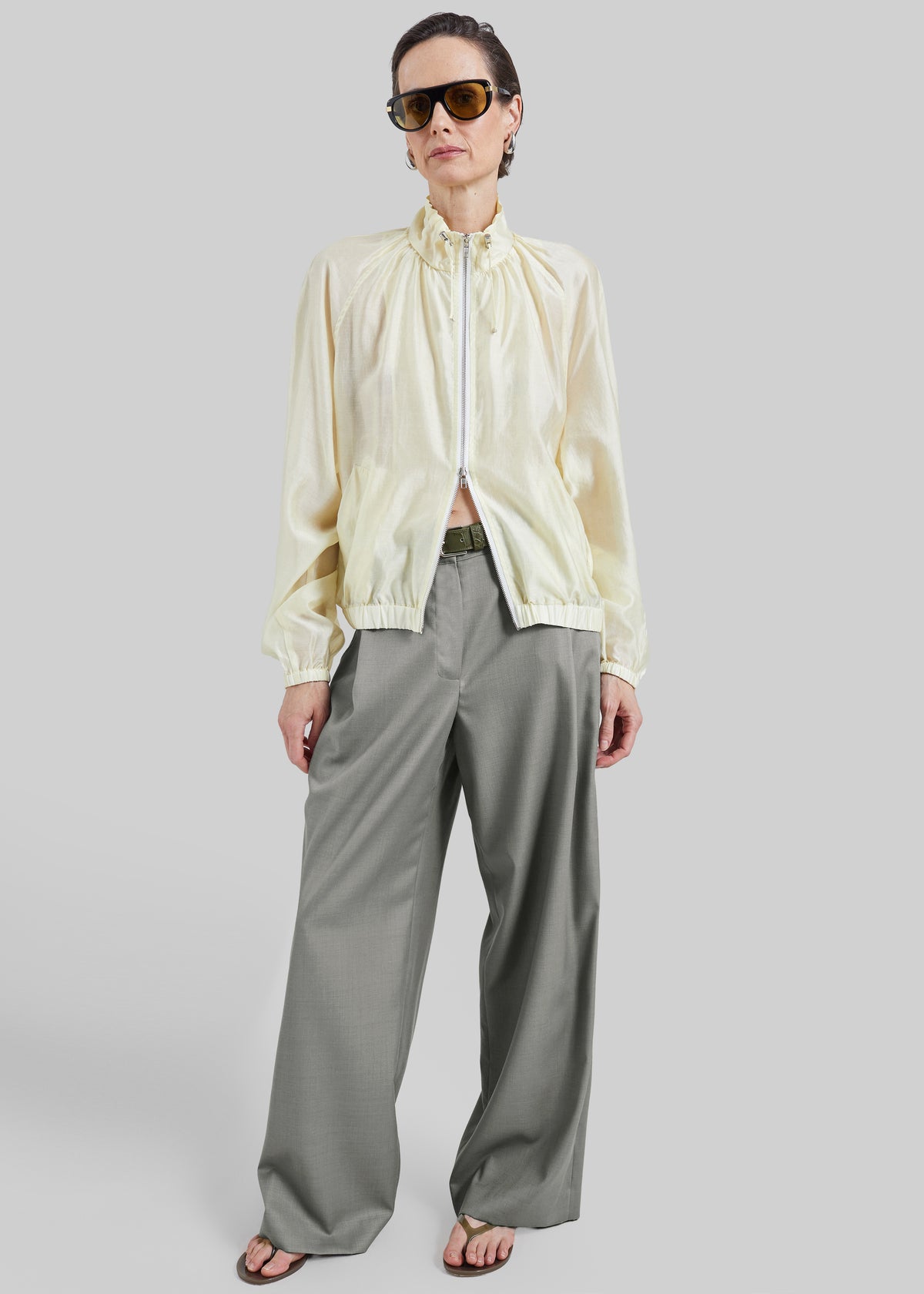 Arzon Sheer Jacket - Pale Yellow